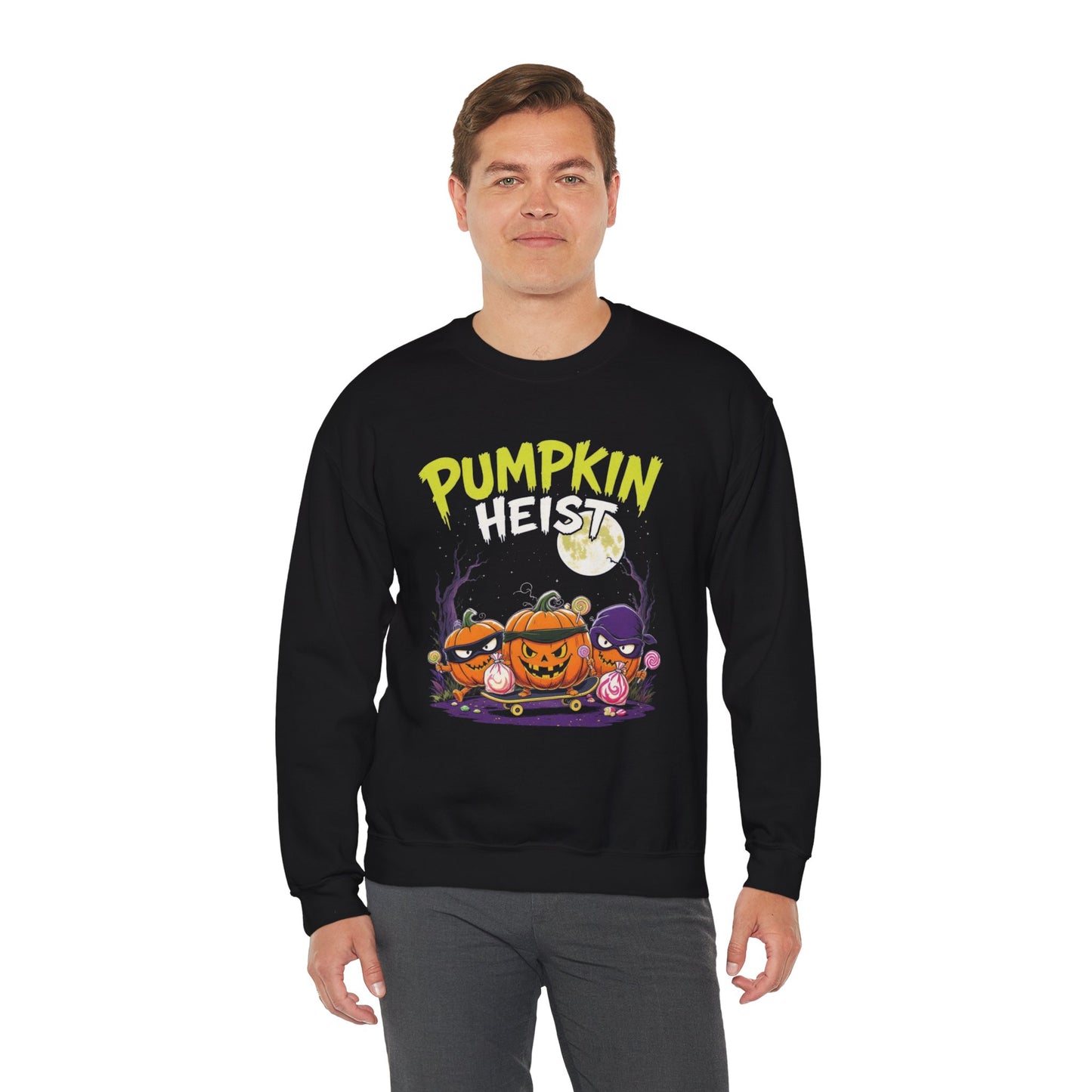 Pumpkin Heist Sweatshirt – Halloween Pumpkin Bandit Pullover