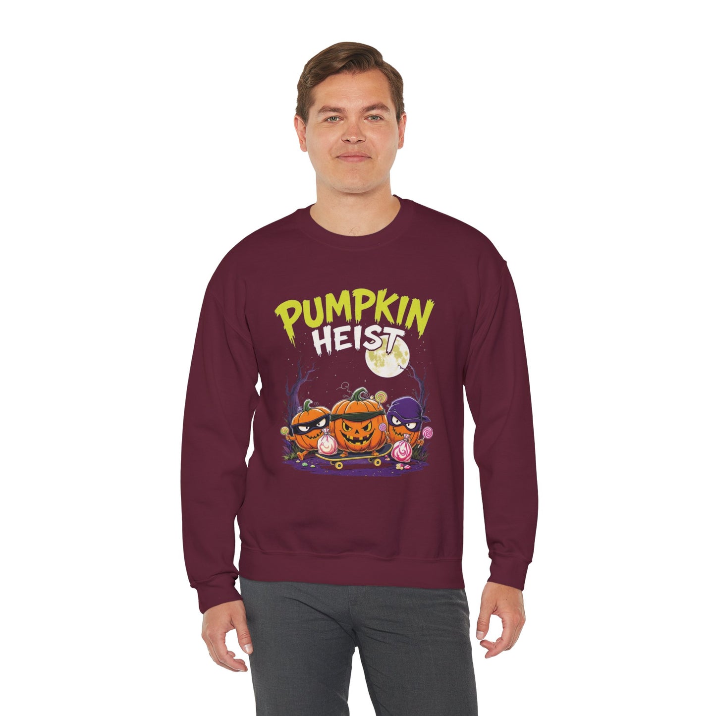 Pumpkin Heist Sweatshirt – Halloween Pumpkin Bandit Pullover