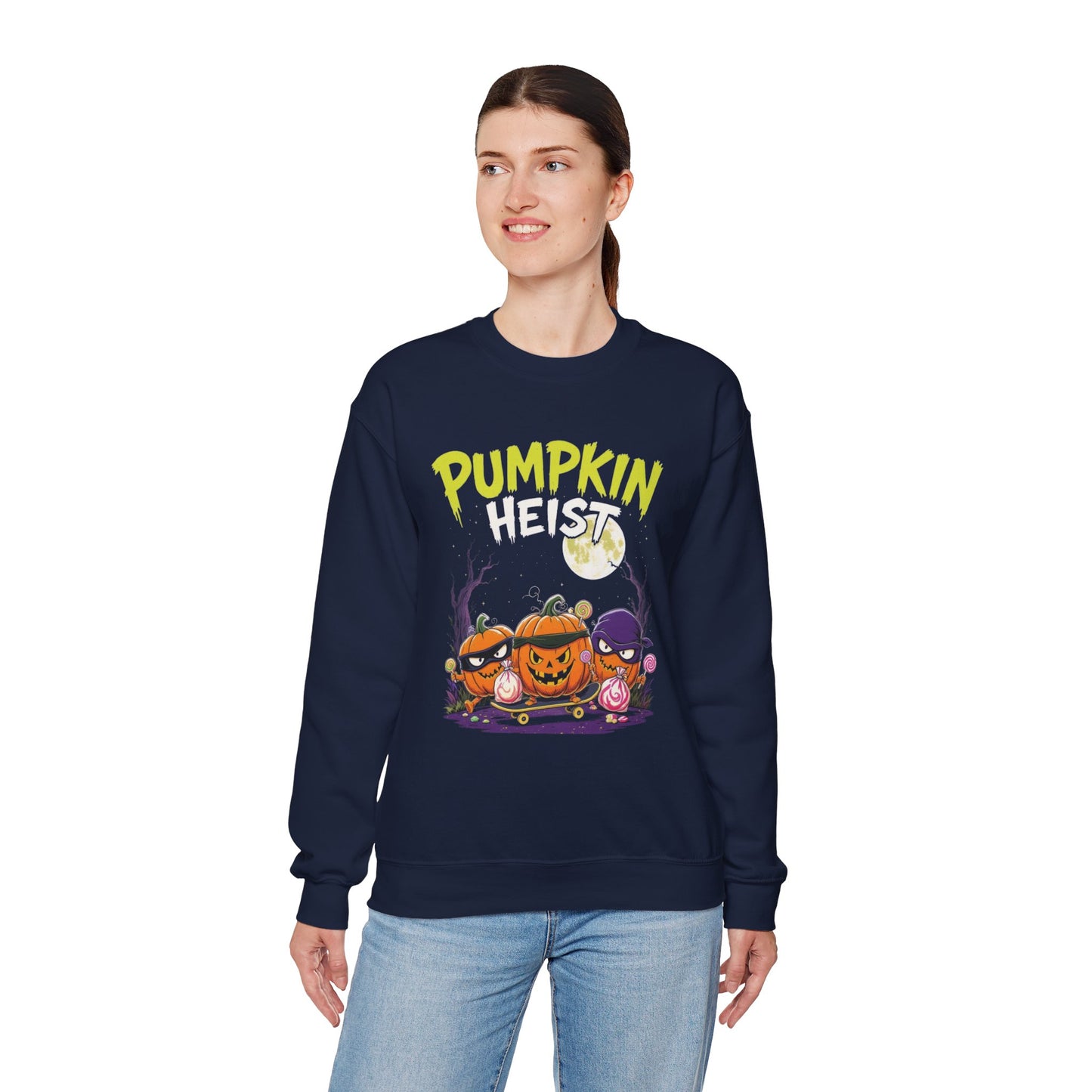 Pumpkin Heist Sweatshirt – Halloween Pumpkin Bandit Pullover