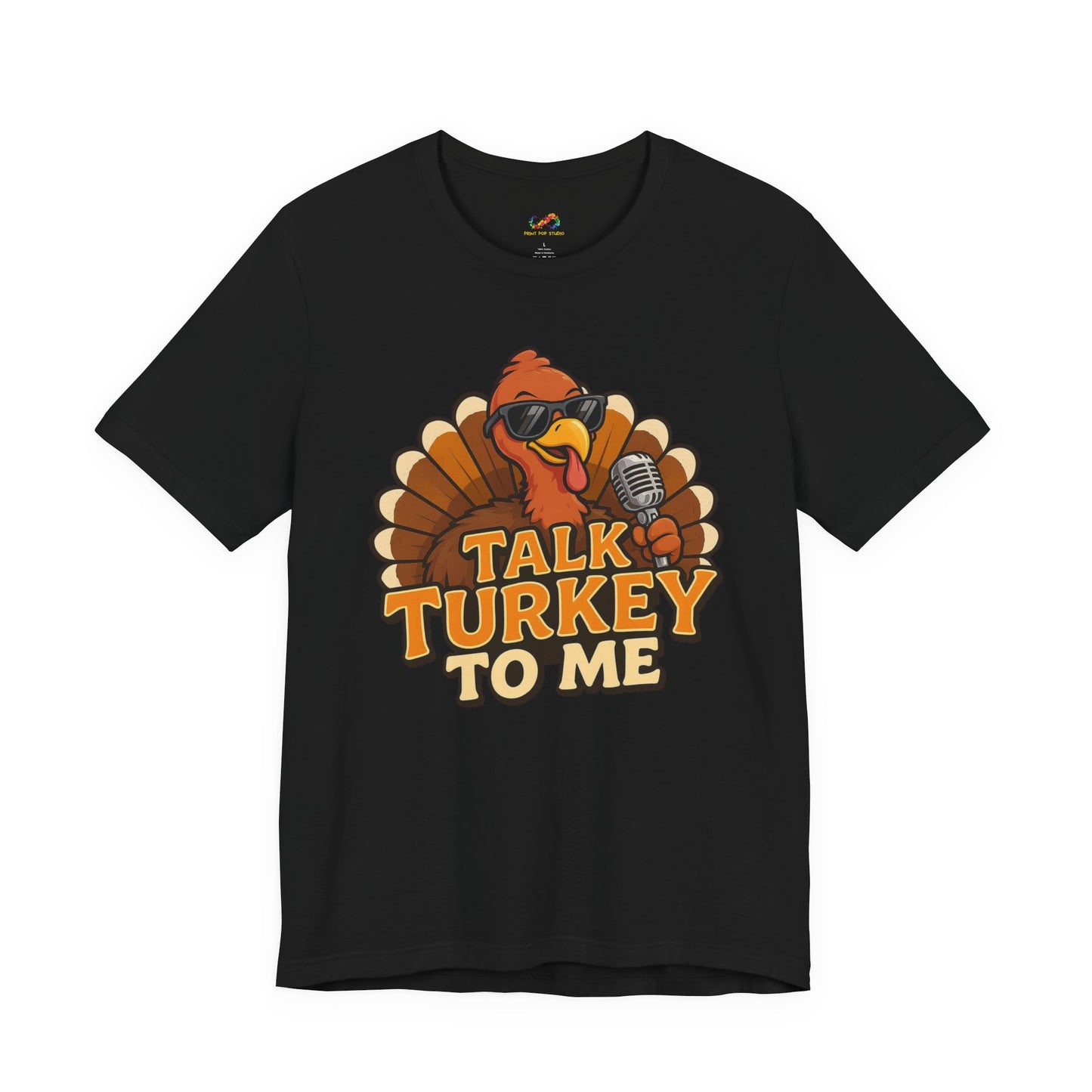 Talk Turkey to Me Tee – Retro Cartoon Turkey Comedian Graphic
