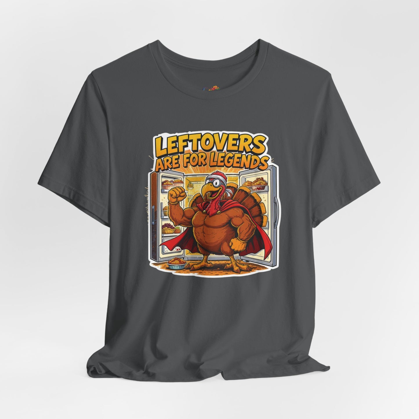 Leftovers Are for Legends Tee – Funny Thanksgiving Cartoon Shirt
