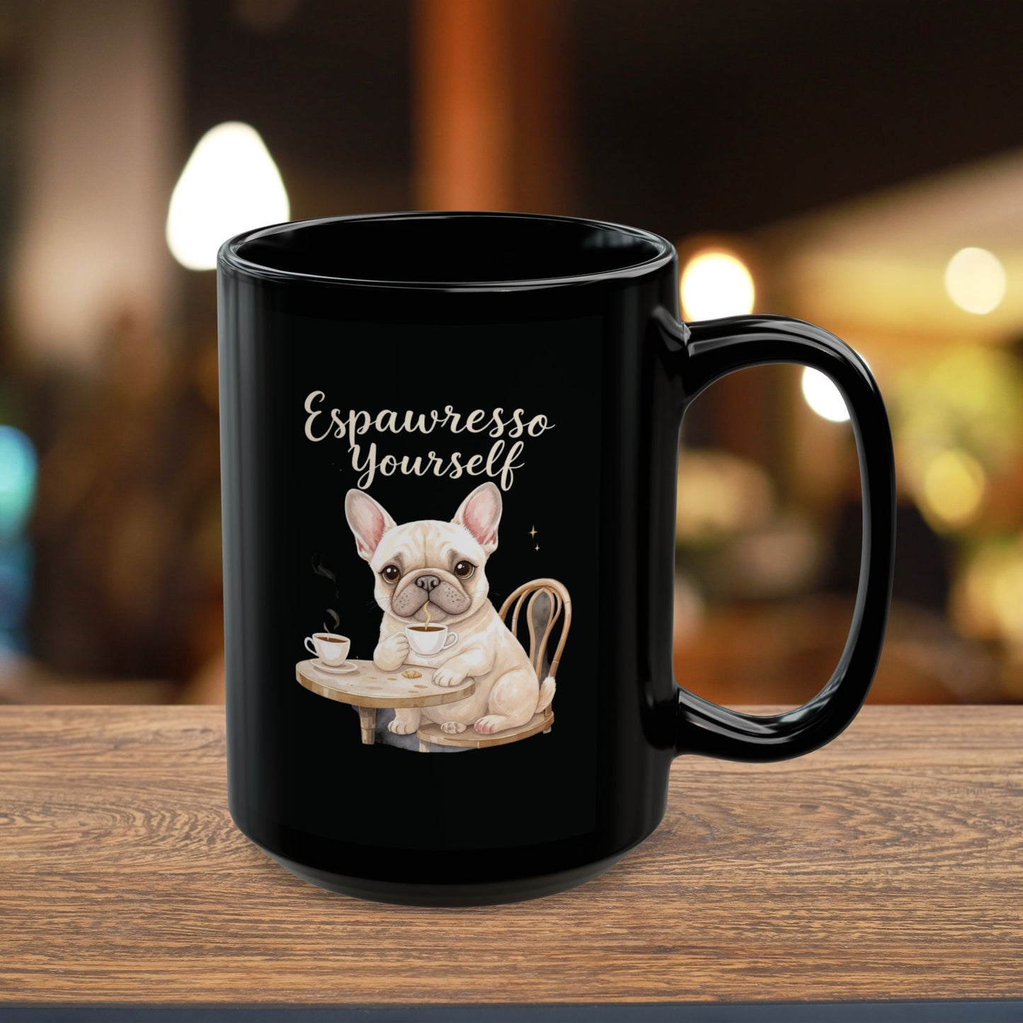 Espawresso Yourself — Watercolor Frenchie Espresso Mug
