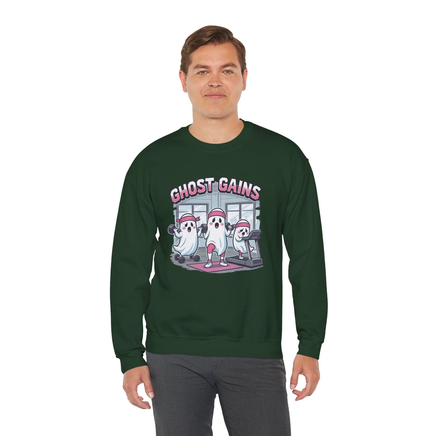 Ghost Gains Sweatshirt – Retro Fitness Ghosts Pullover