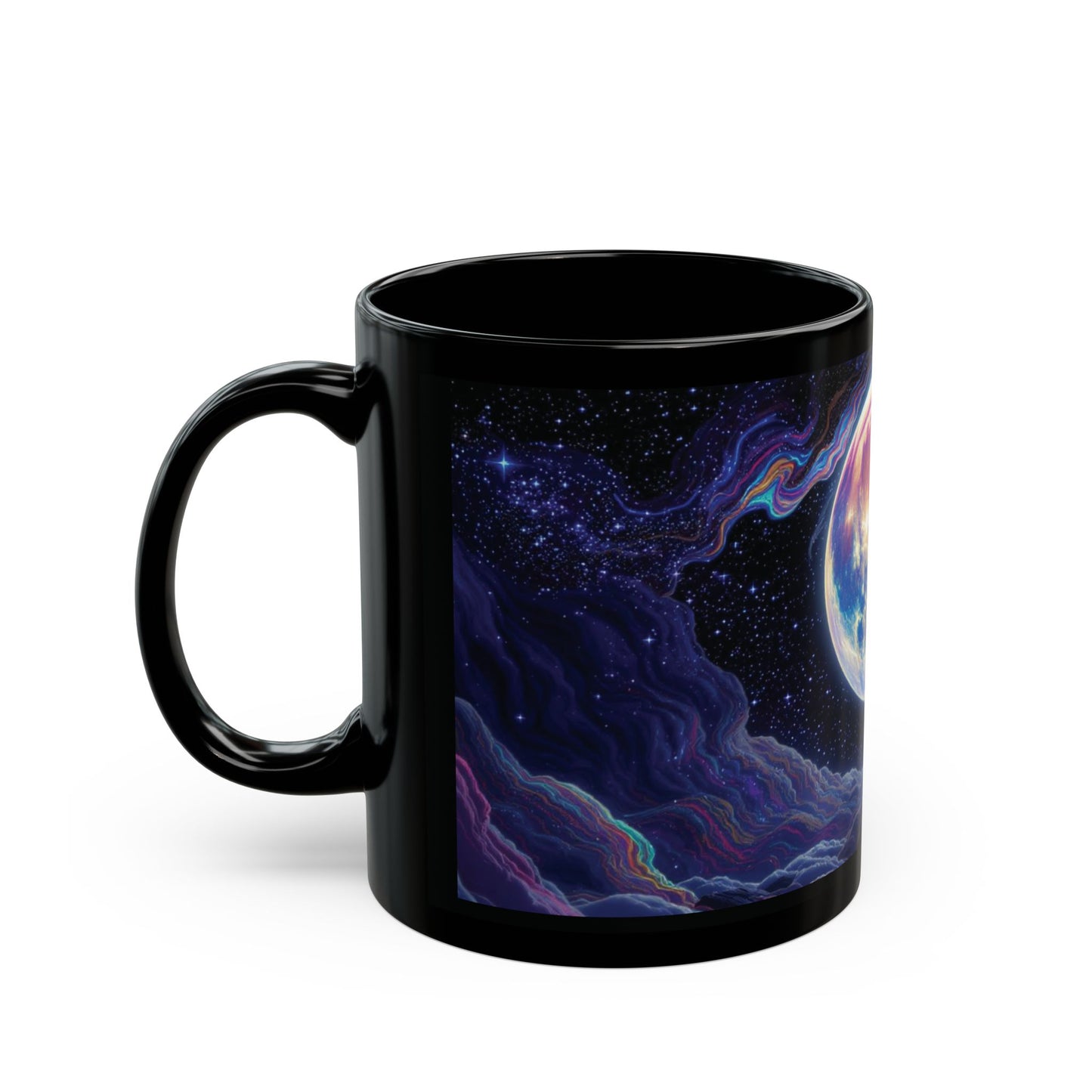 Psychedelic Cosmic Wolf Mug