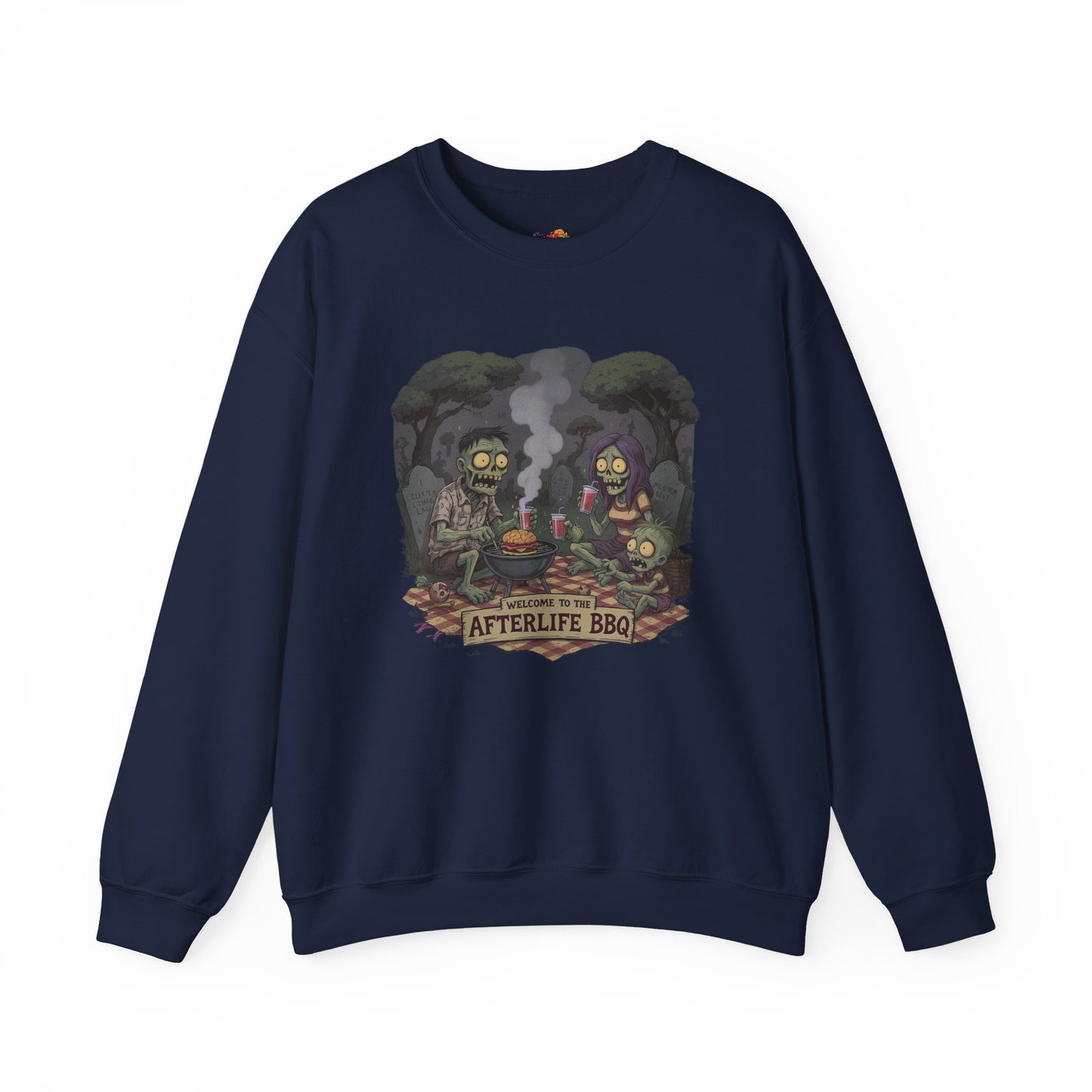 Afterlife BBQ Sweatshirt – Zombie Graveyard Picnic Shirt
