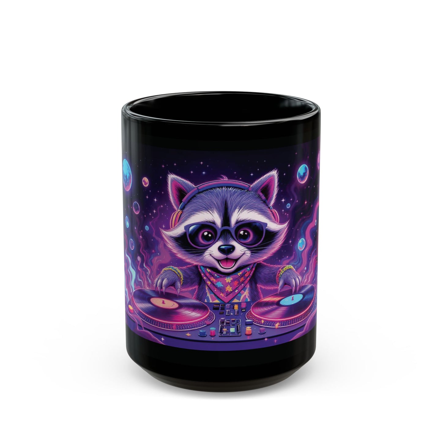 Psychedelic Raccoon DJ Mug