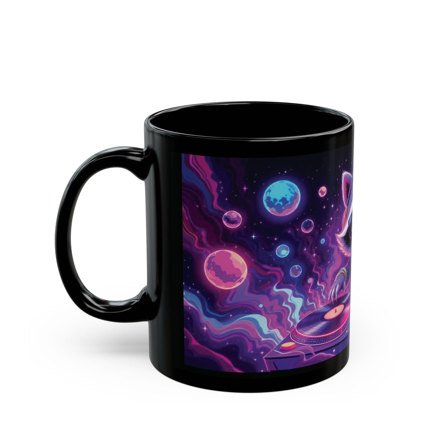Psychedelic Raccoon DJ Mug