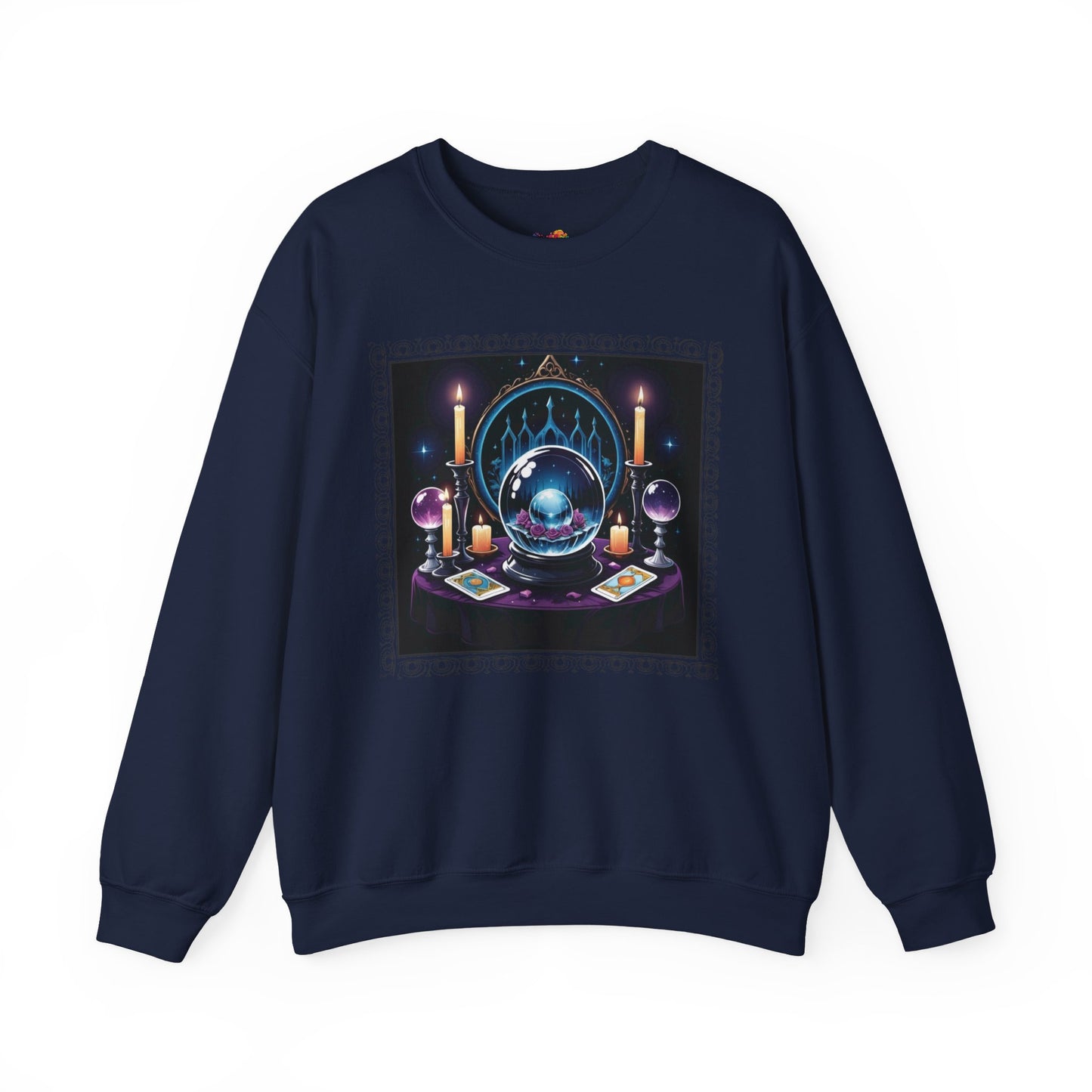 Visions & Velvet Sweatshirt – Gothic Mystical Crystal Ball Shirt
