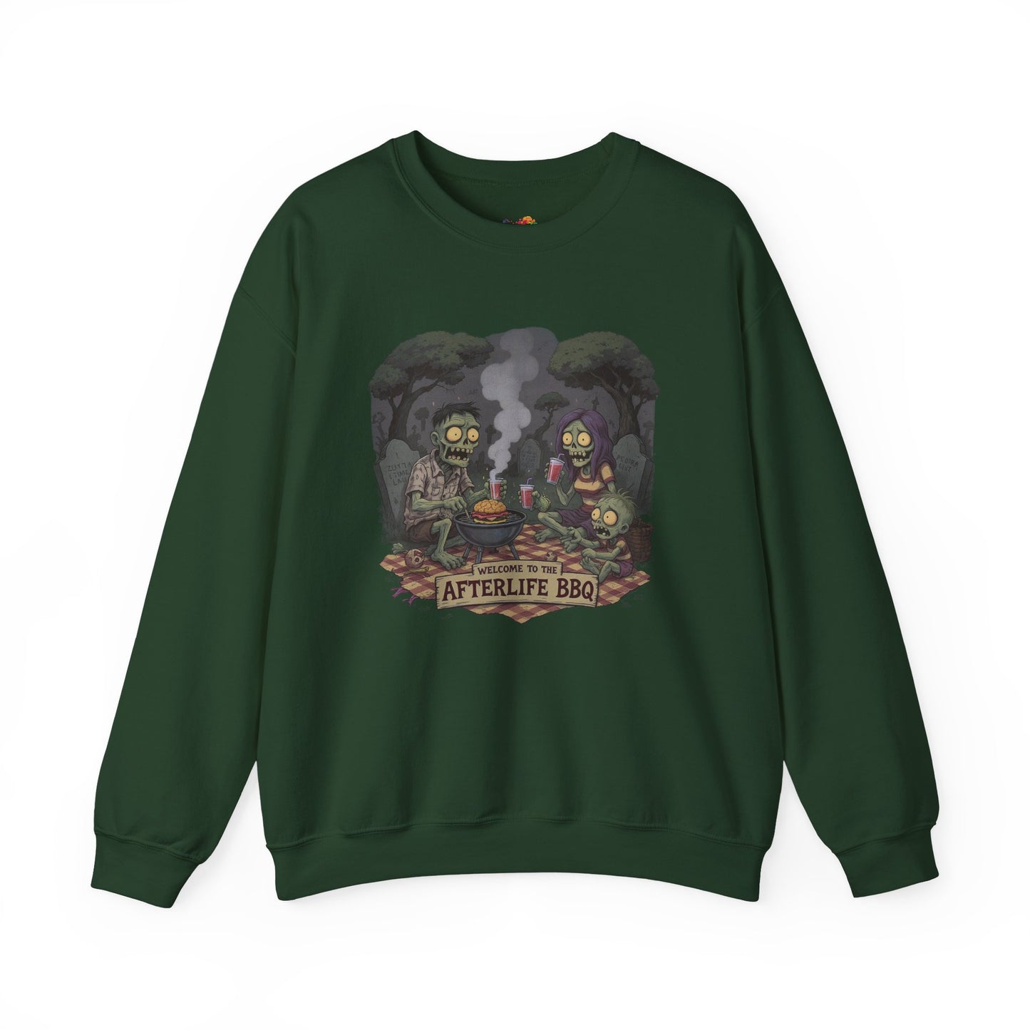 Afterlife BBQ Sweatshirt – Zombie Graveyard Picnic Shirt