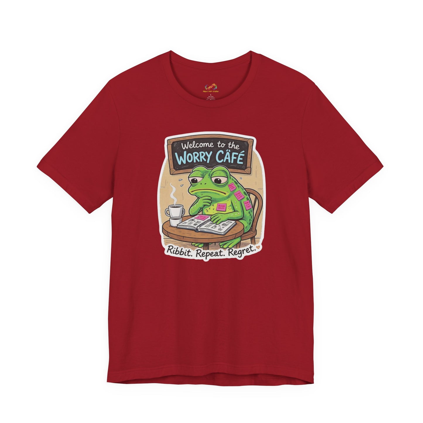 Overthinkin’ Frog – Café Anxiety Tee