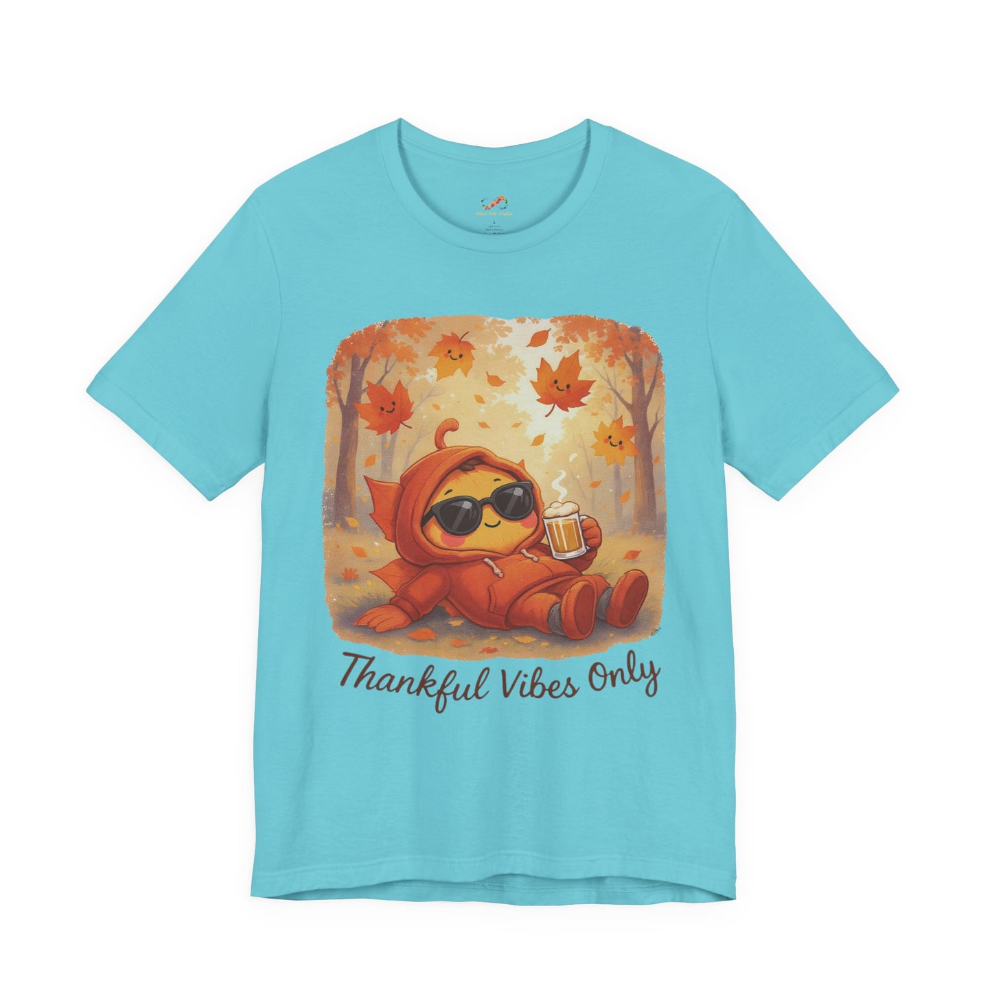 Thankful Vibes Only Tee – Cozy Autumn Leaf Hoodie Graphic