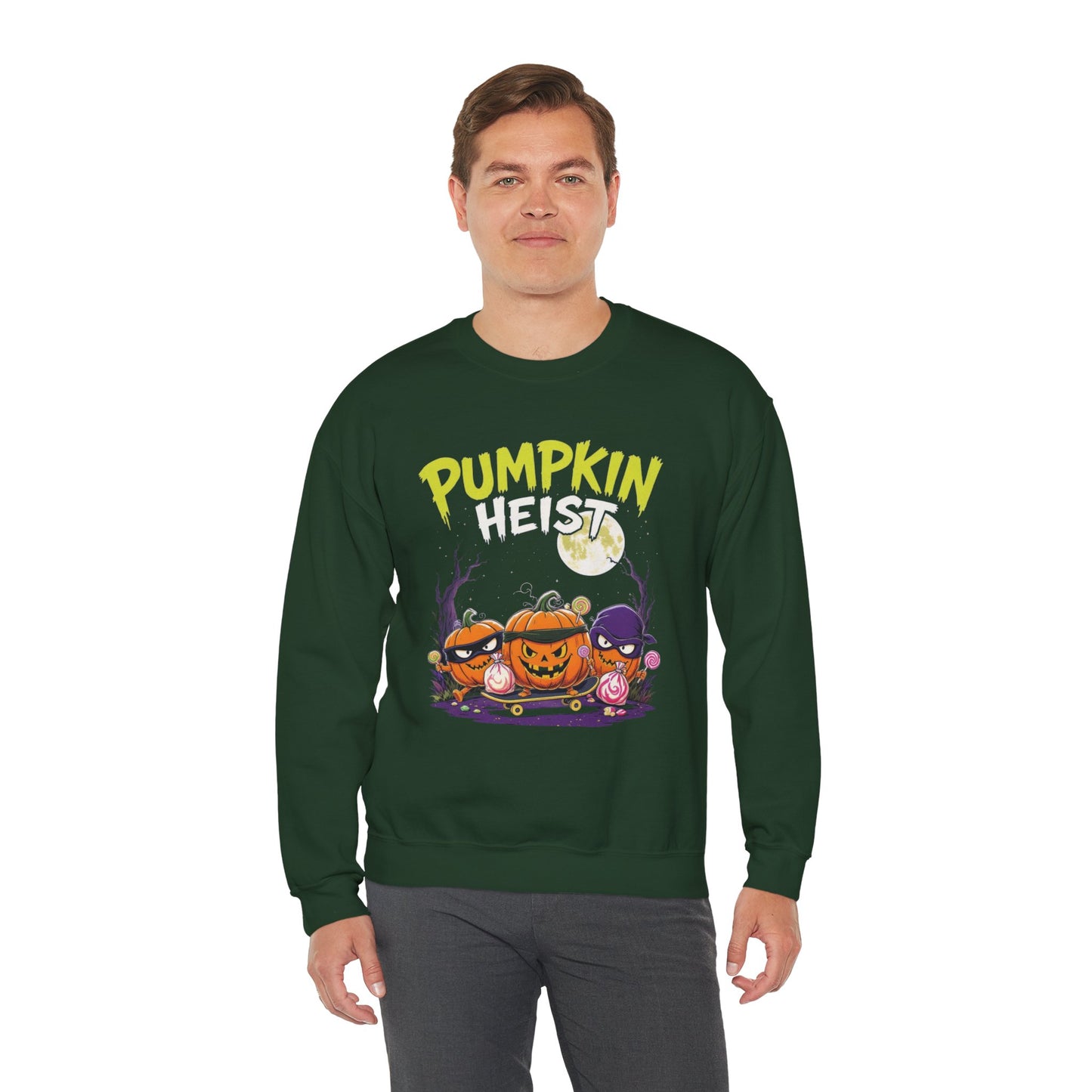 Pumpkin Heist Sweatshirt – Halloween Pumpkin Bandit Pullover