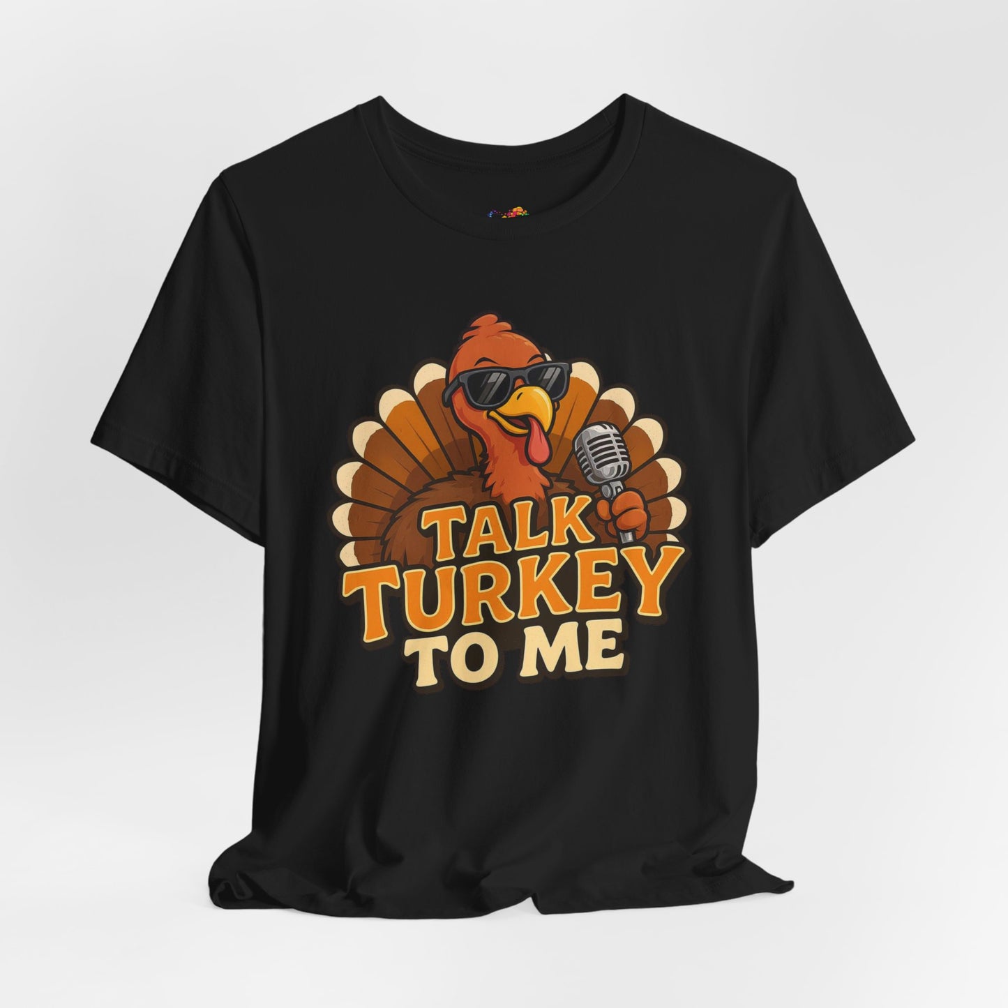Talk Turkey to Me Tee – Retro Cartoon Turkey Comedian Graphic