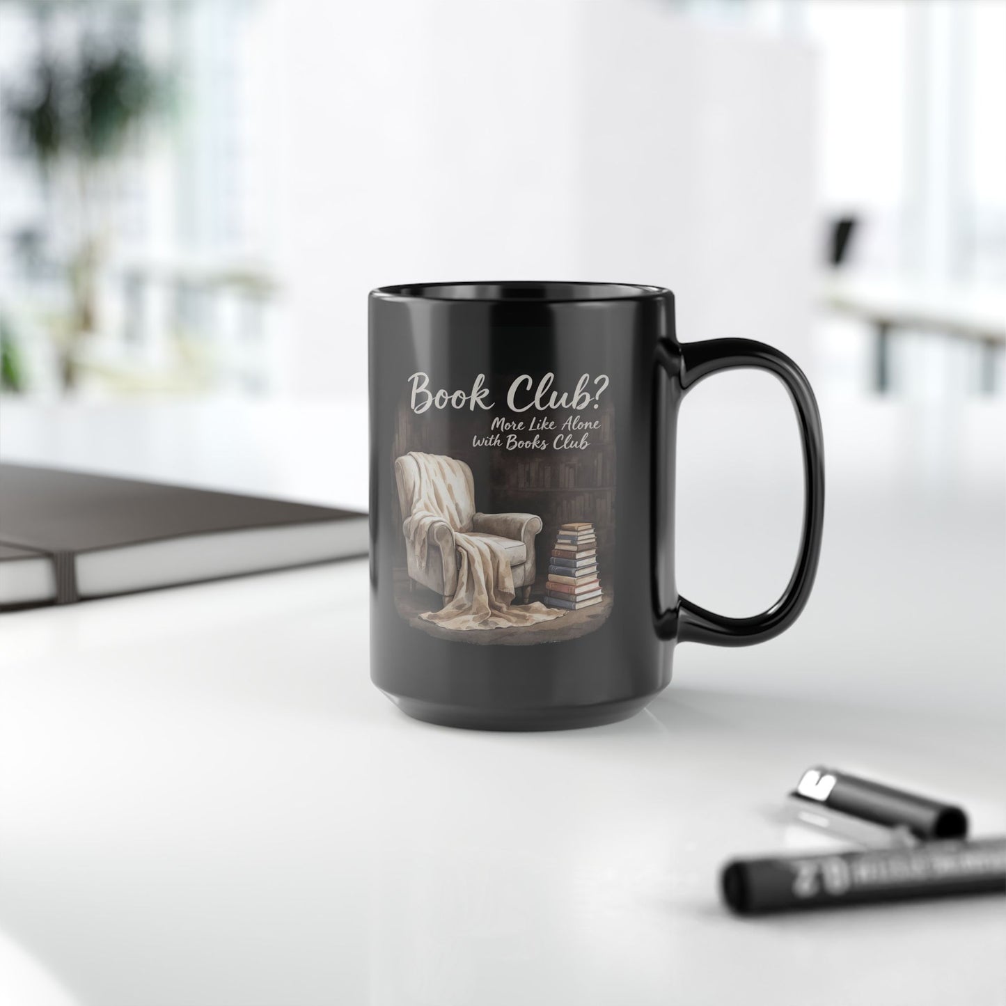 Alone With Books Club Mug