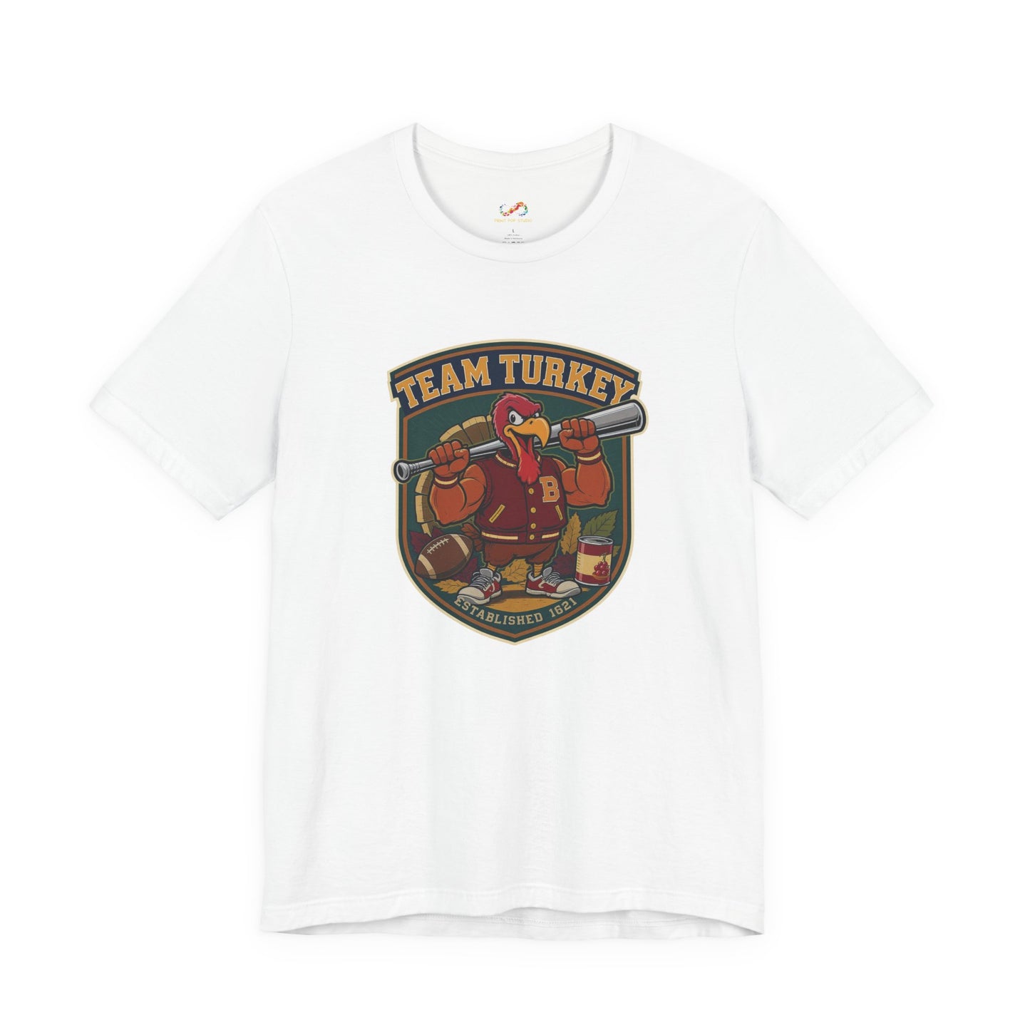 Team Turkey Tee – Thanksgiving Varsity Style Shirt