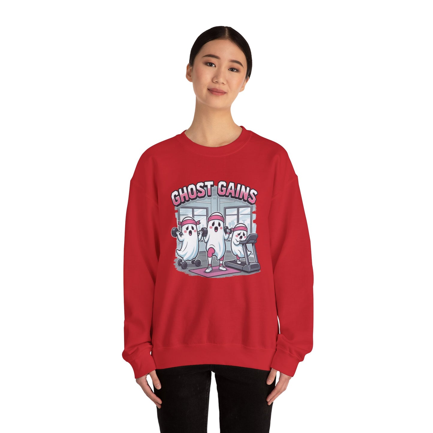 Ghost Gains Sweatshirt – Retro Fitness Ghosts Pullover
