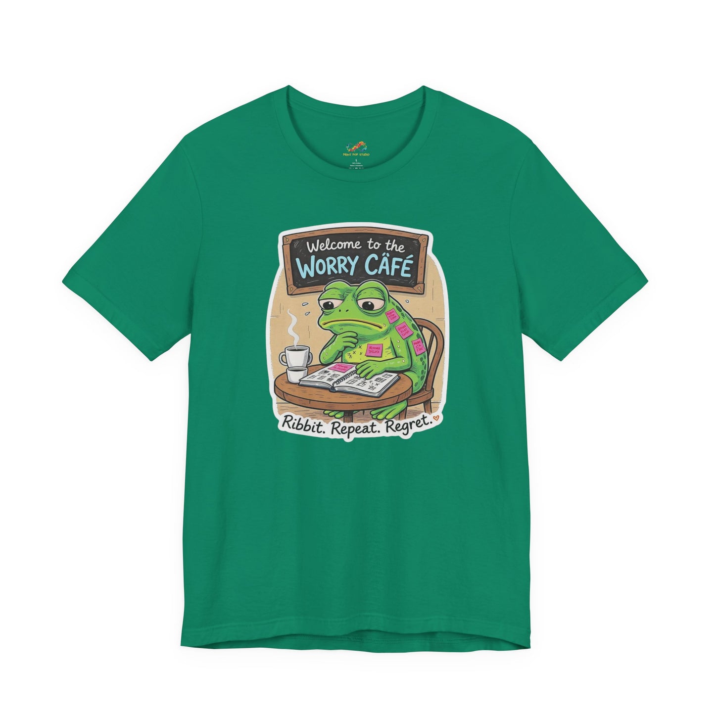 Overthinkin’ Frog – Café Anxiety Tee