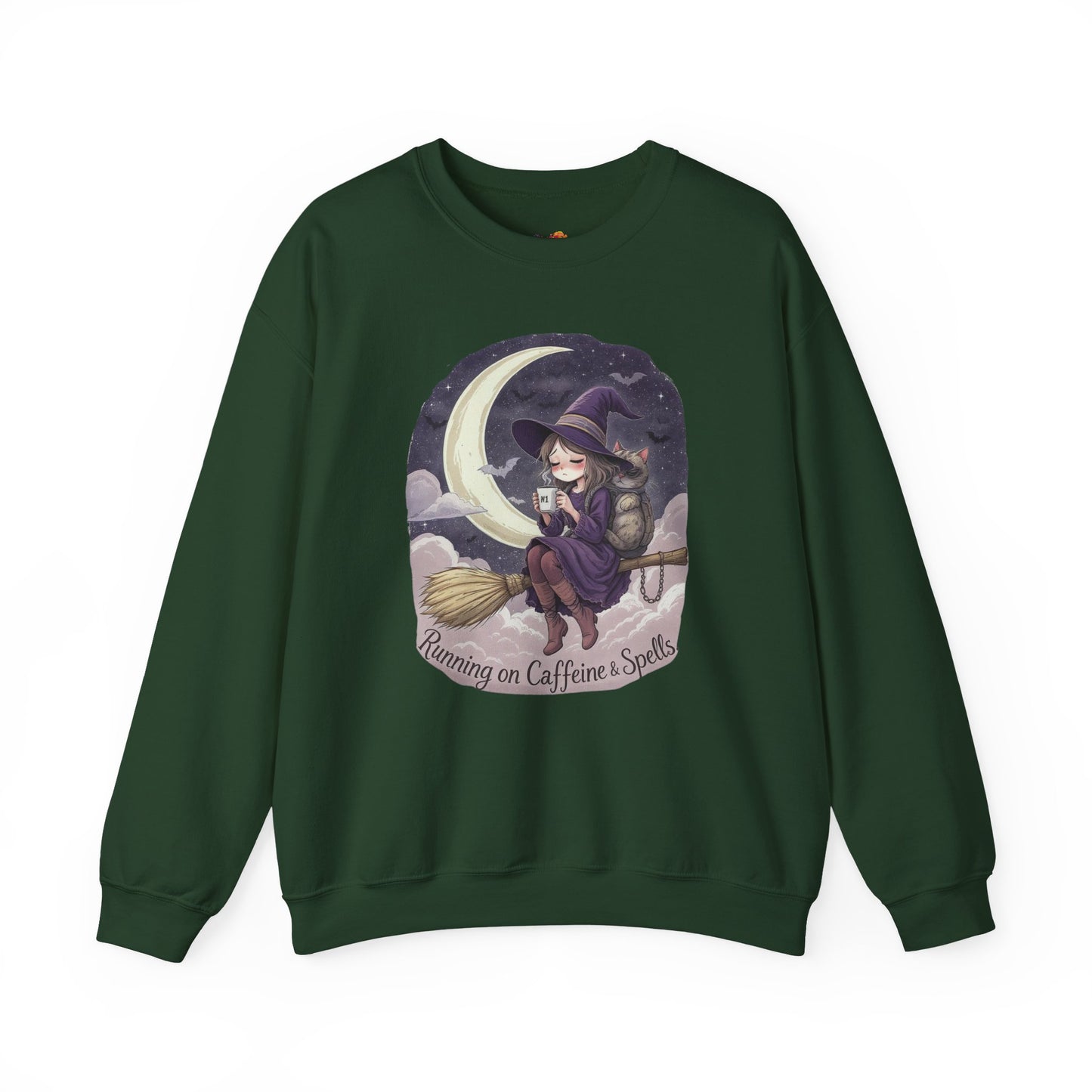 Caffeine & Spells Sweatshirt – Cozy Witchy Fall Pullover