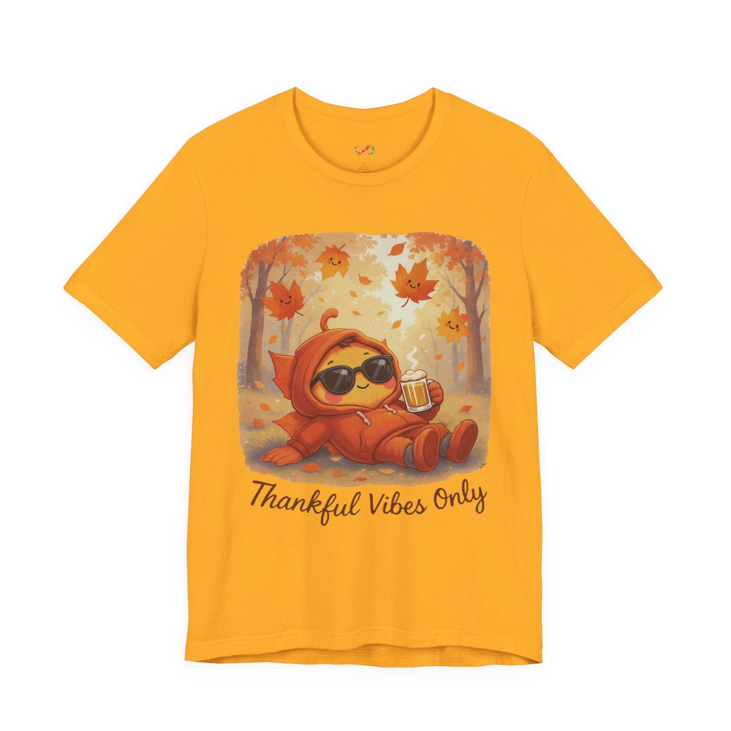 Thankful Vibes Only Tee – Cozy Autumn Leaf Hoodie Graphic