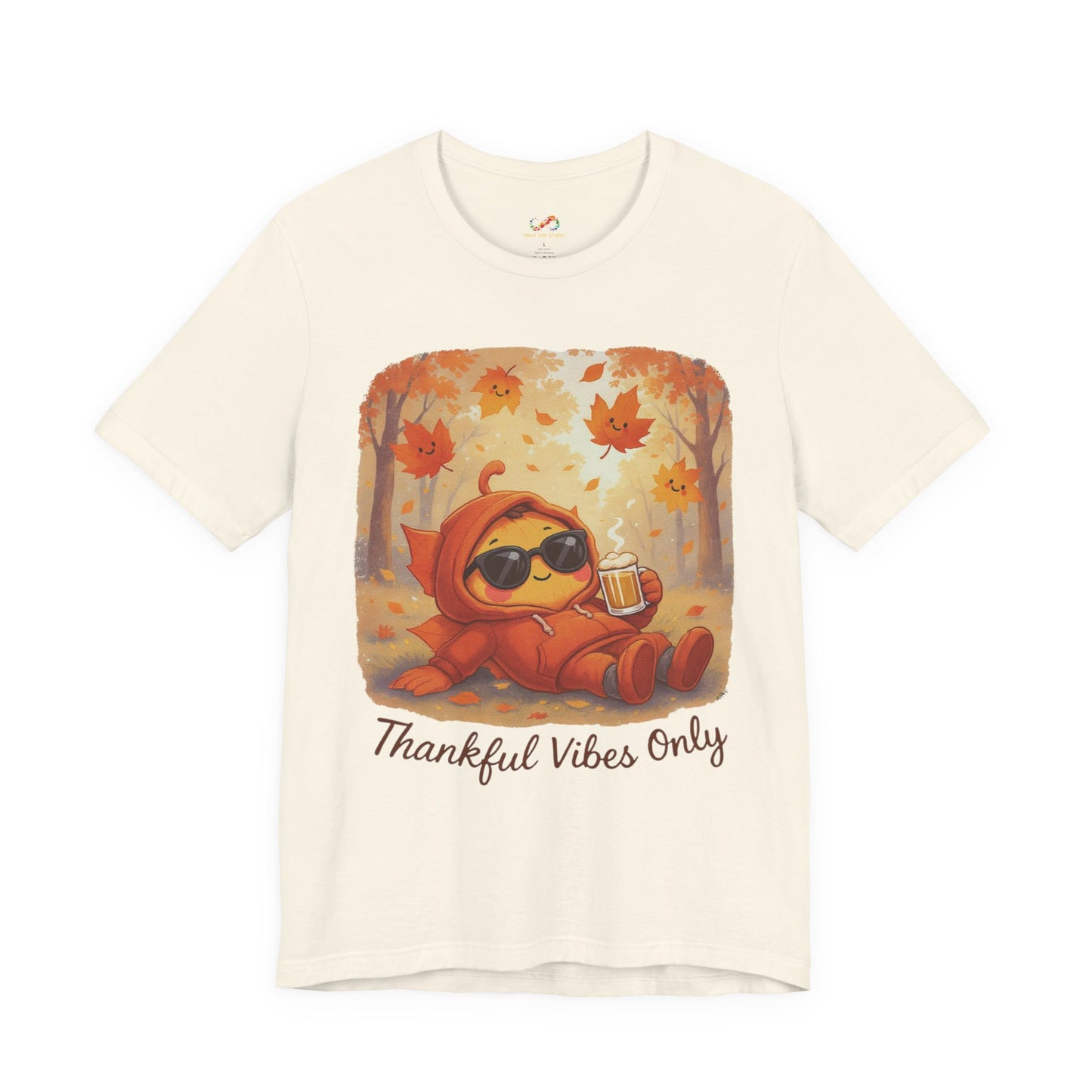 Thankful Vibes Only Tee – Cozy Autumn Leaf Hoodie Graphic