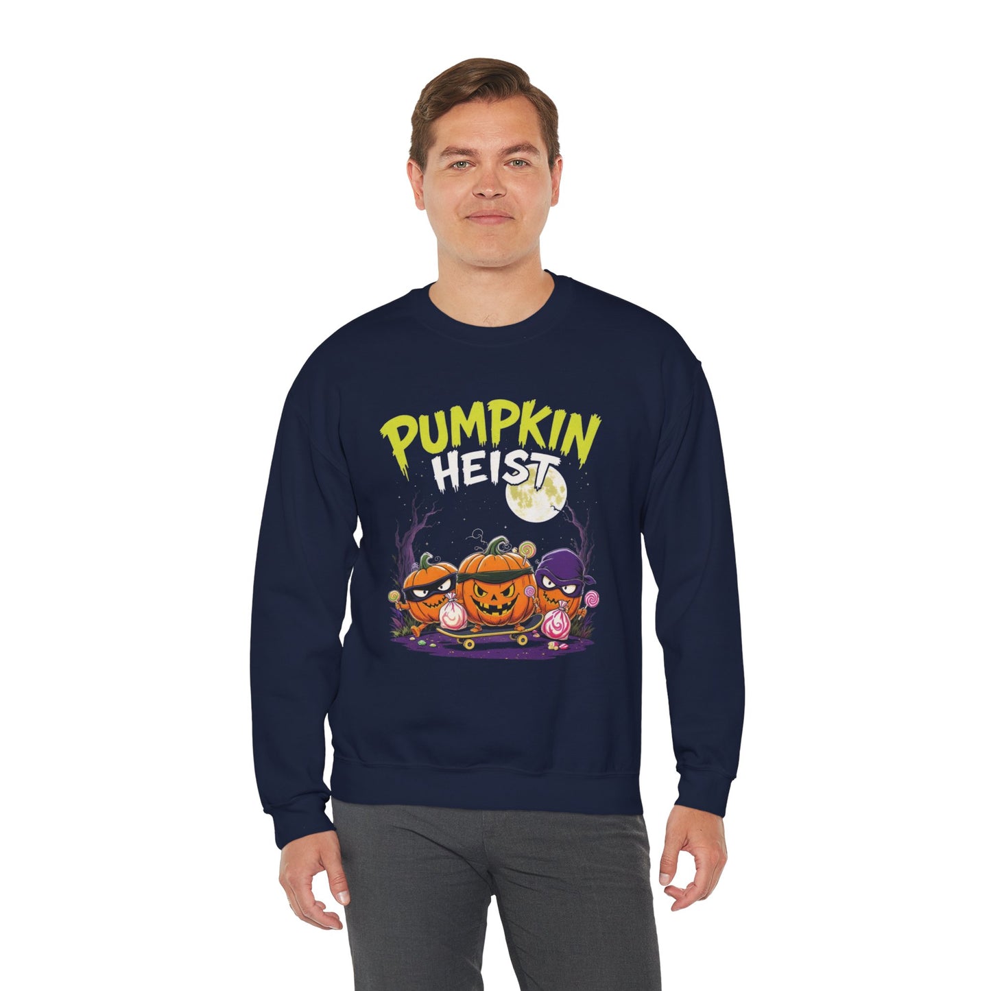 Pumpkin Heist Sweatshirt – Halloween Pumpkin Bandit Pullover