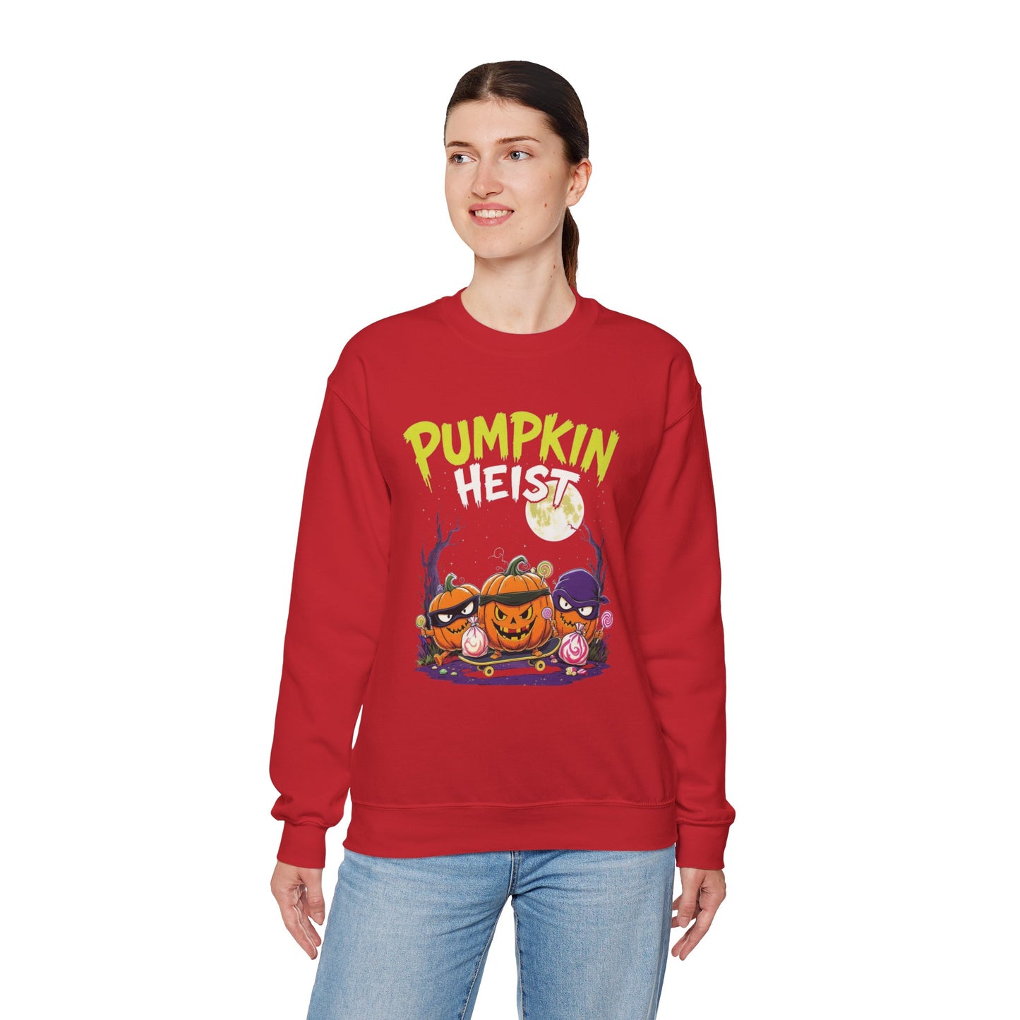 Pumpkin Heist Sweatshirt – Halloween Pumpkin Bandit Pullover