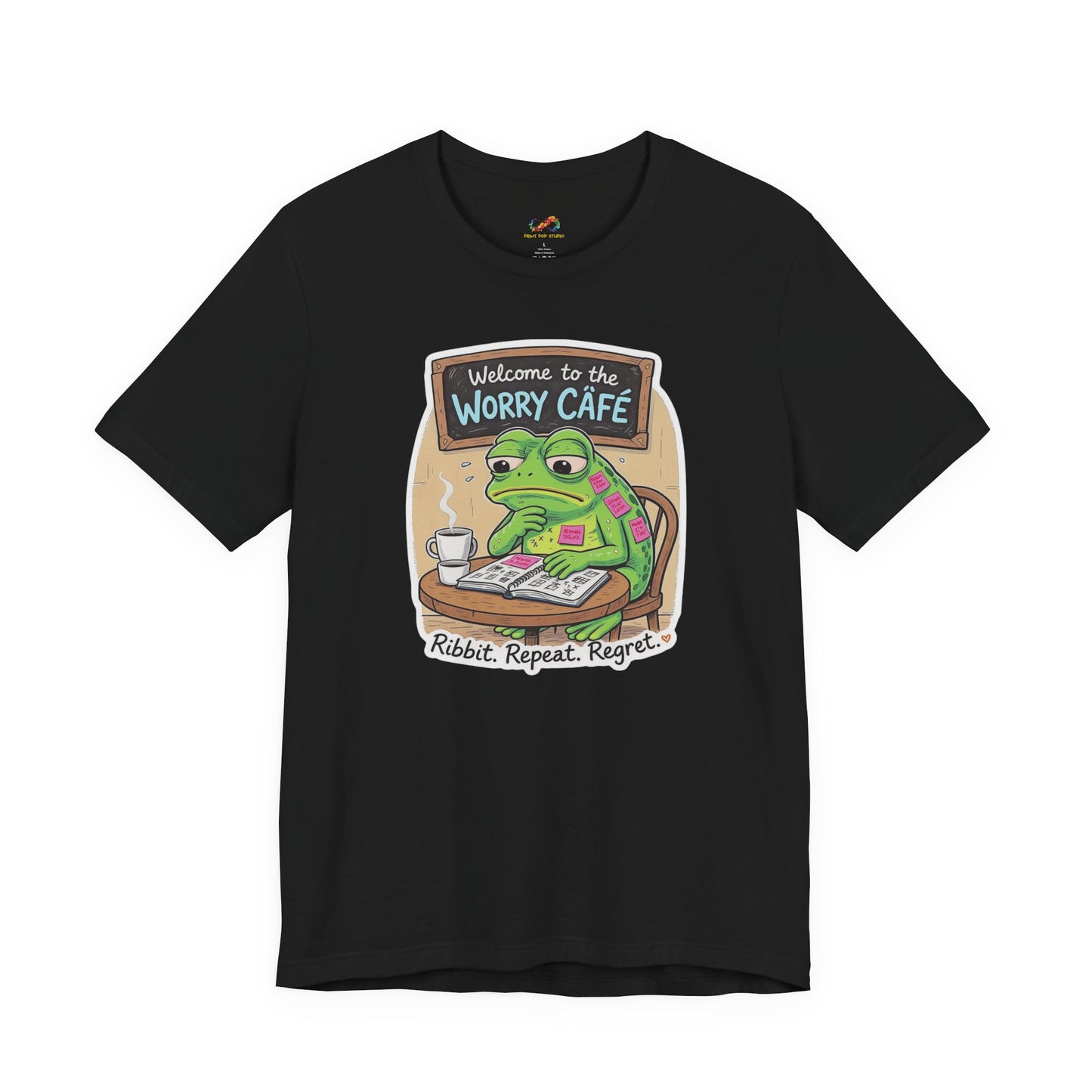 Overthinkin’ Frog – Café Anxiety Tee