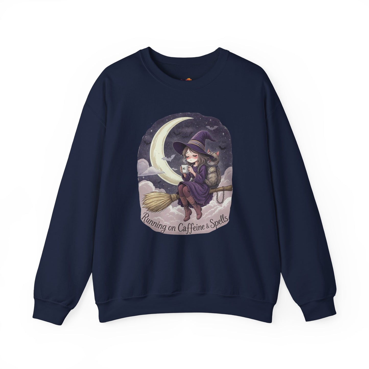 Caffeine & Spells Sweatshirt – Cozy Witchy Fall Pullover