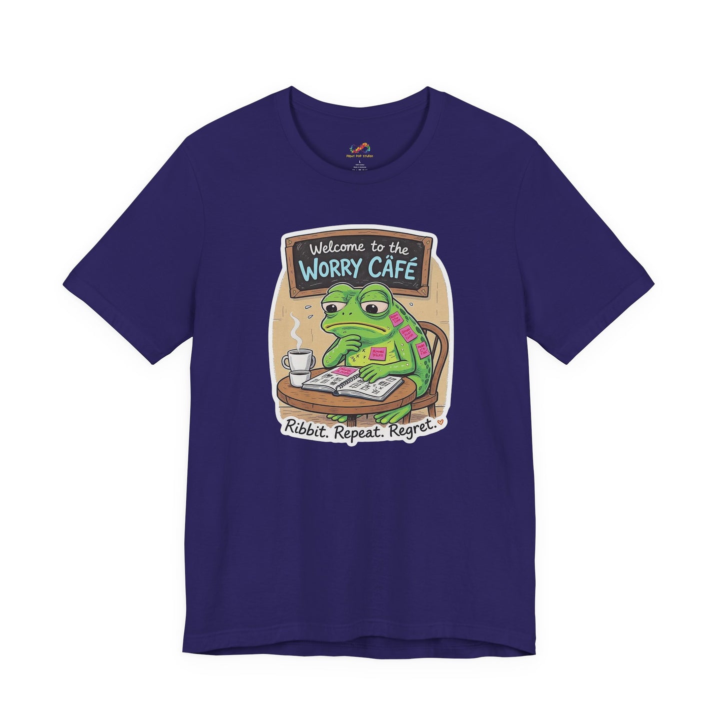 Overthinkin’ Frog – Café Anxiety Tee