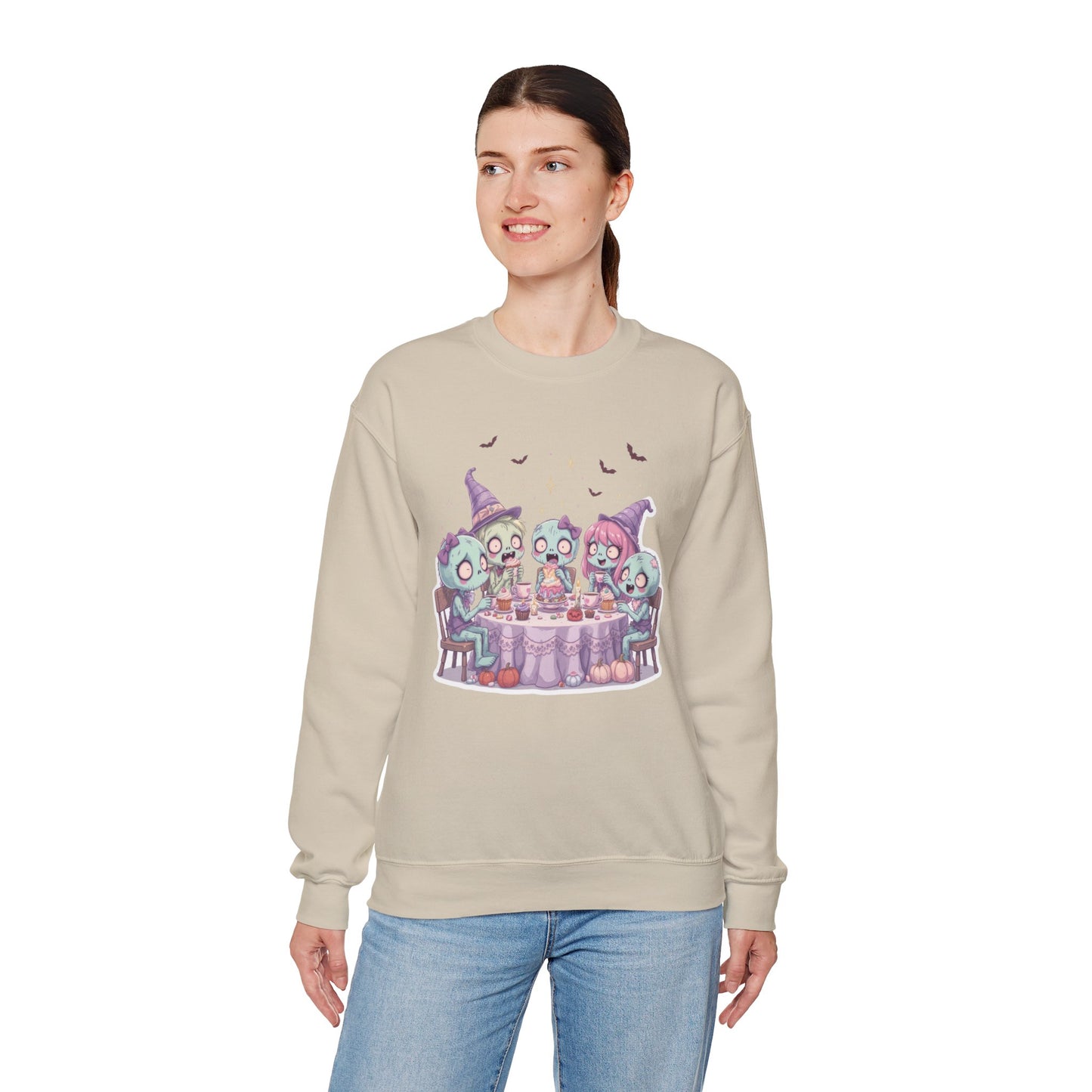 Undead but Sweet Sweatshirt – Pastel Zombie Halloween Cozy