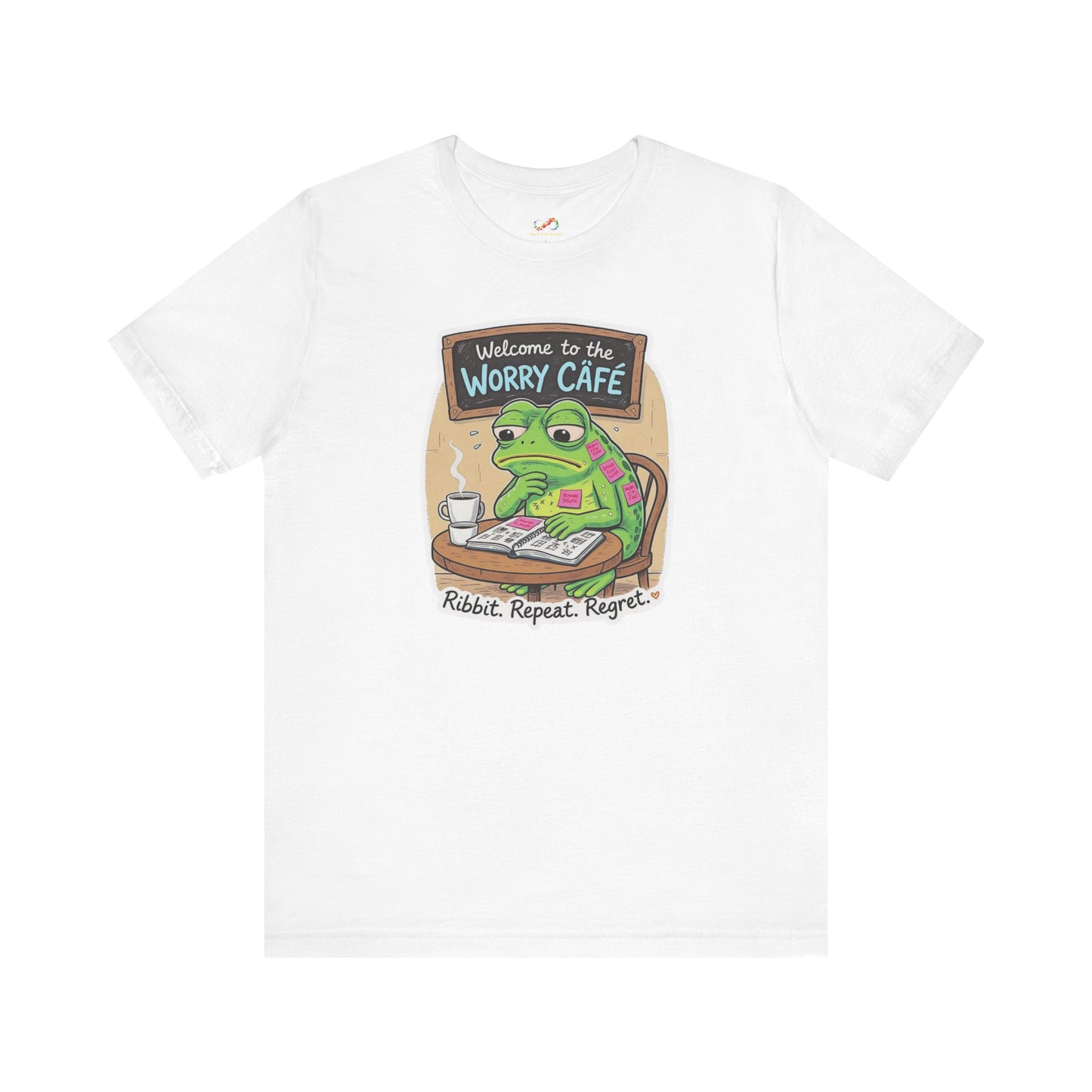Overthinkin’ Frog – Café Anxiety Tee