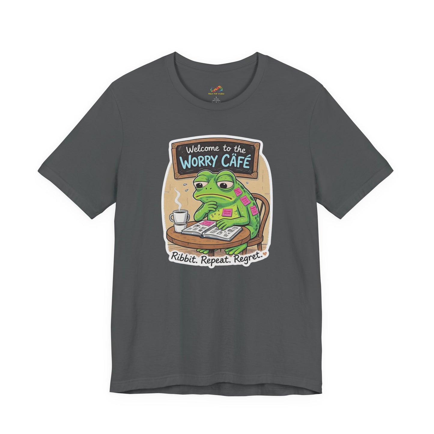 Overthinkin’ Frog – Café Anxiety Tee