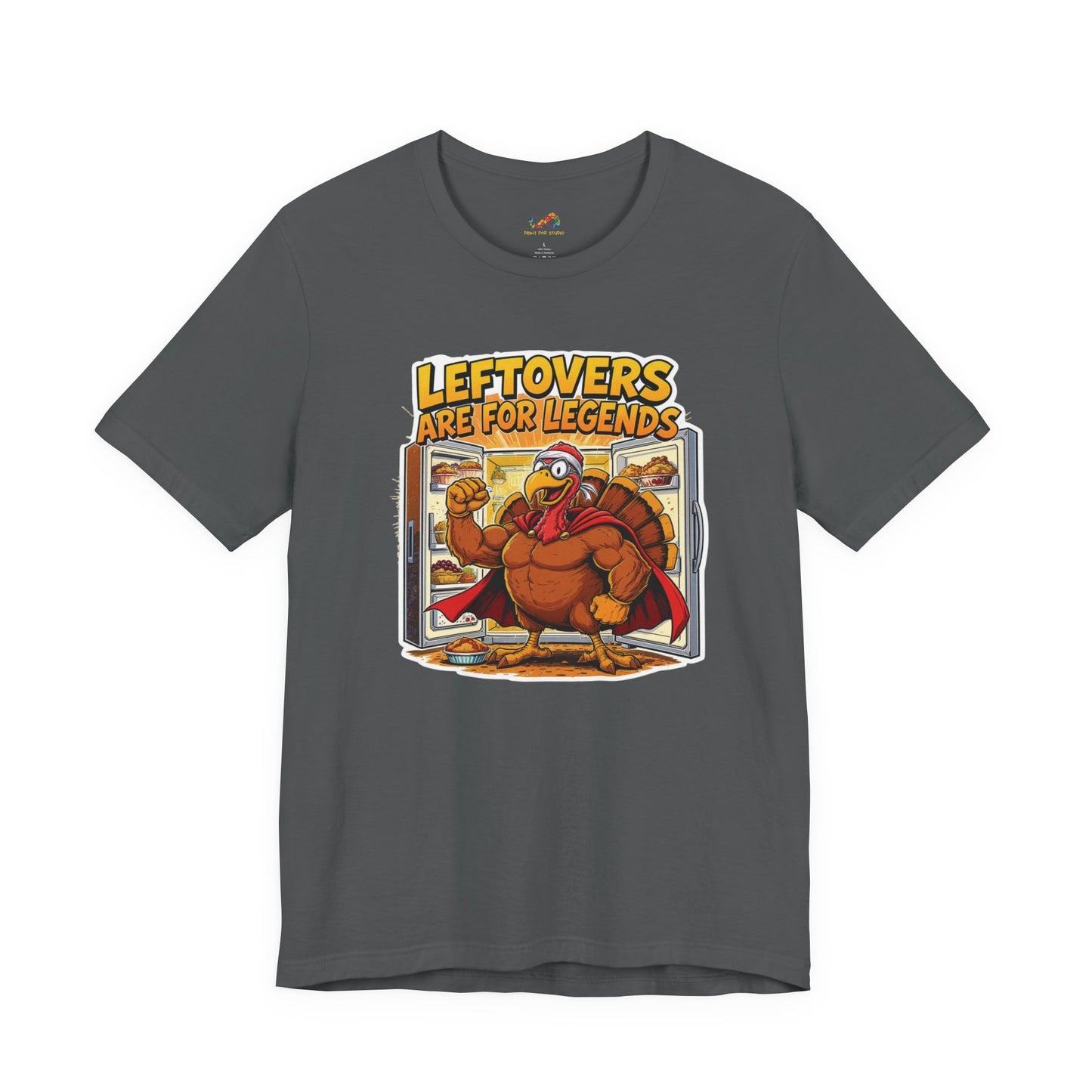 Leftovers Are for Legends Tee – Funny Thanksgiving Cartoon Shirt