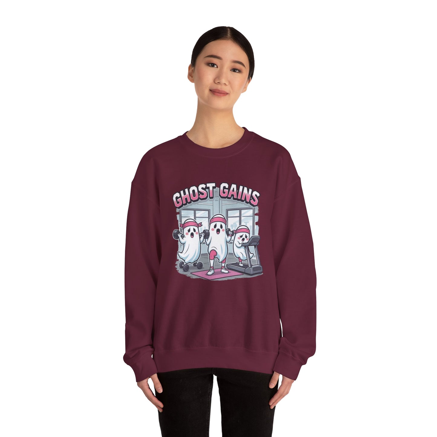 Ghost Gains Sweatshirt – Retro Fitness Ghosts Pullover