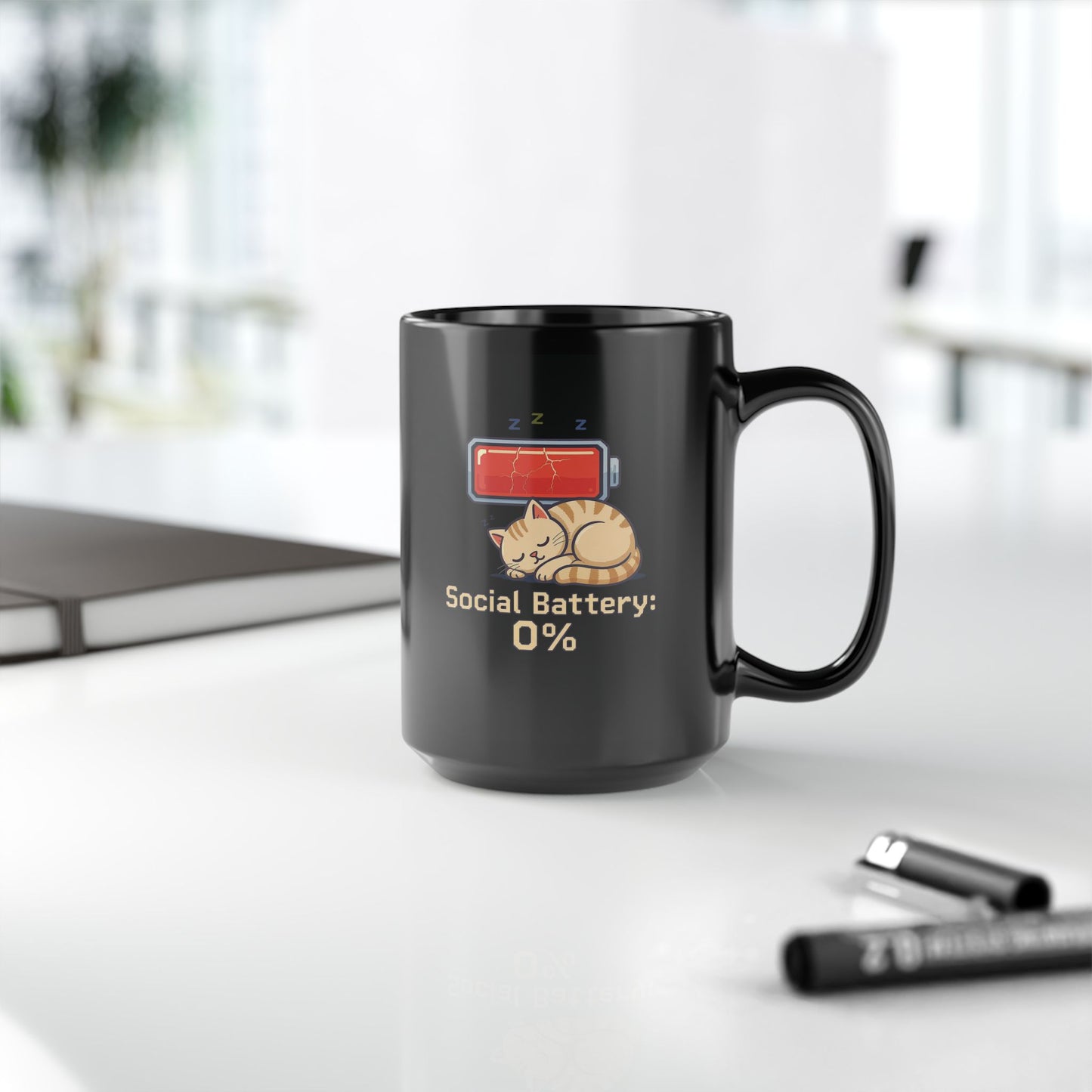Social Battery: 0% Mug
