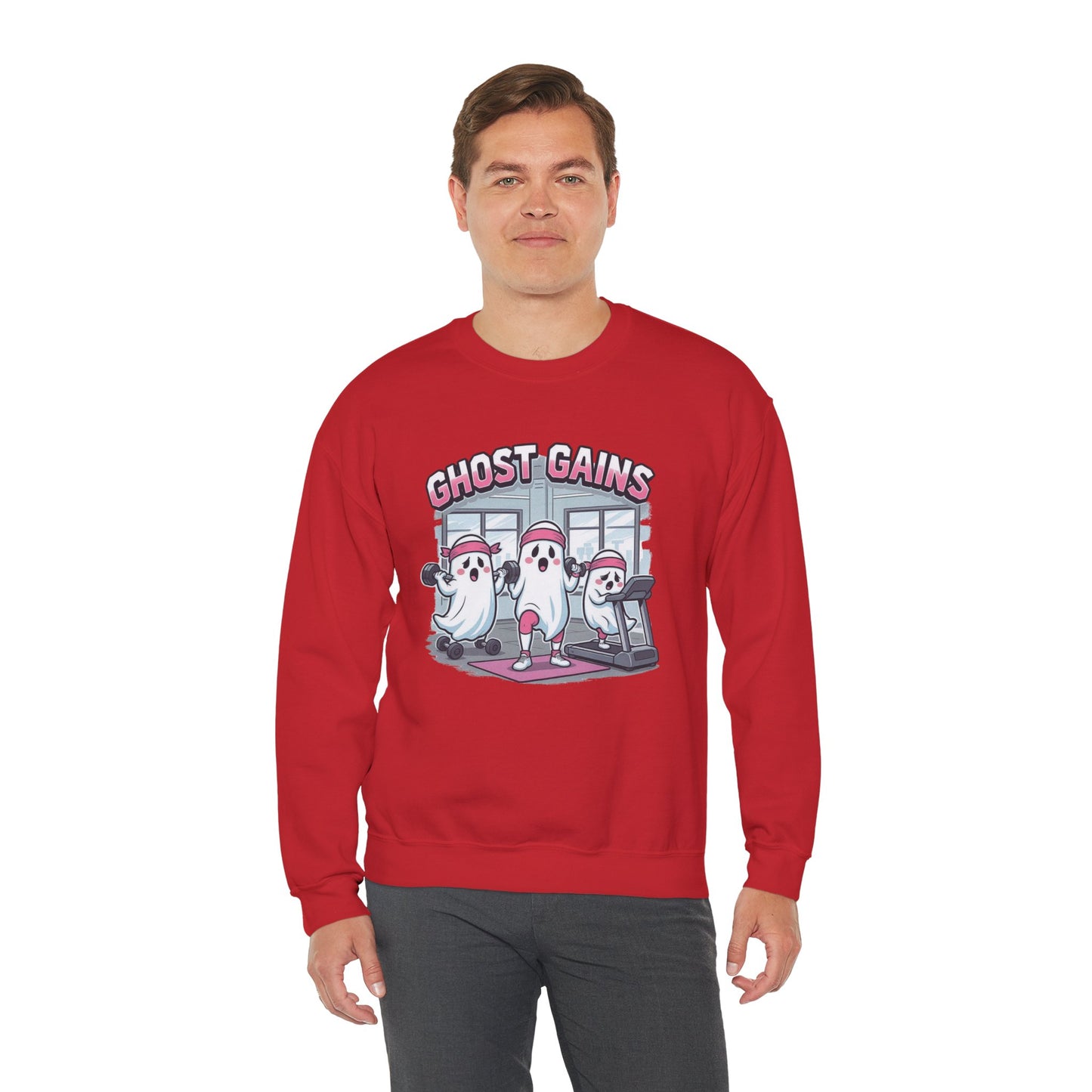 Ghost Gains Sweatshirt – Retro Fitness Ghosts Pullover