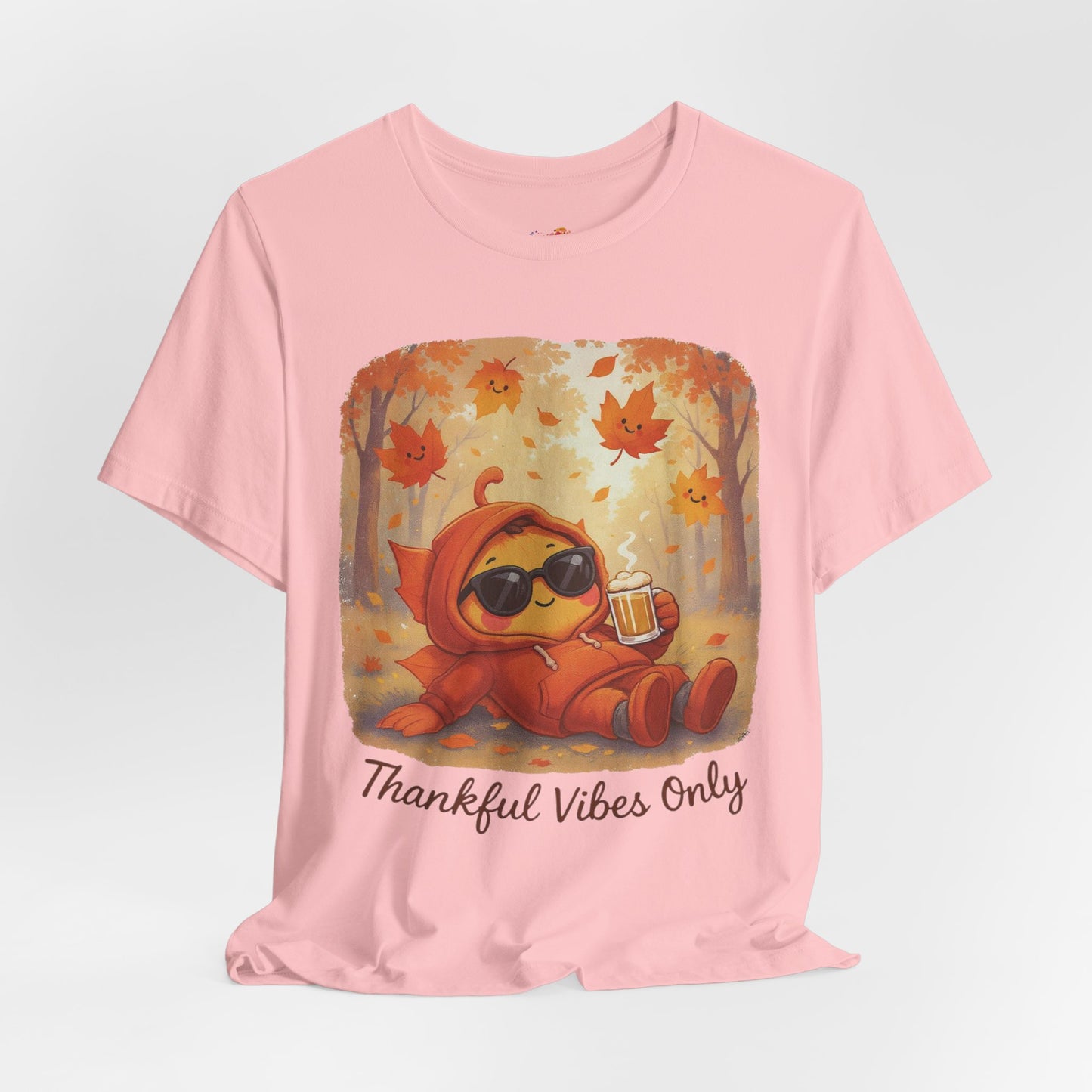 Thankful Vibes Only Tee – Cozy Autumn Leaf Hoodie Graphic