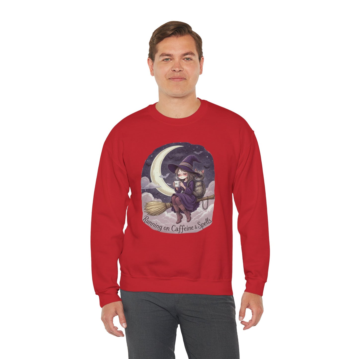 Caffeine & Spells Sweatshirt – Cozy Witchy Fall Pullover