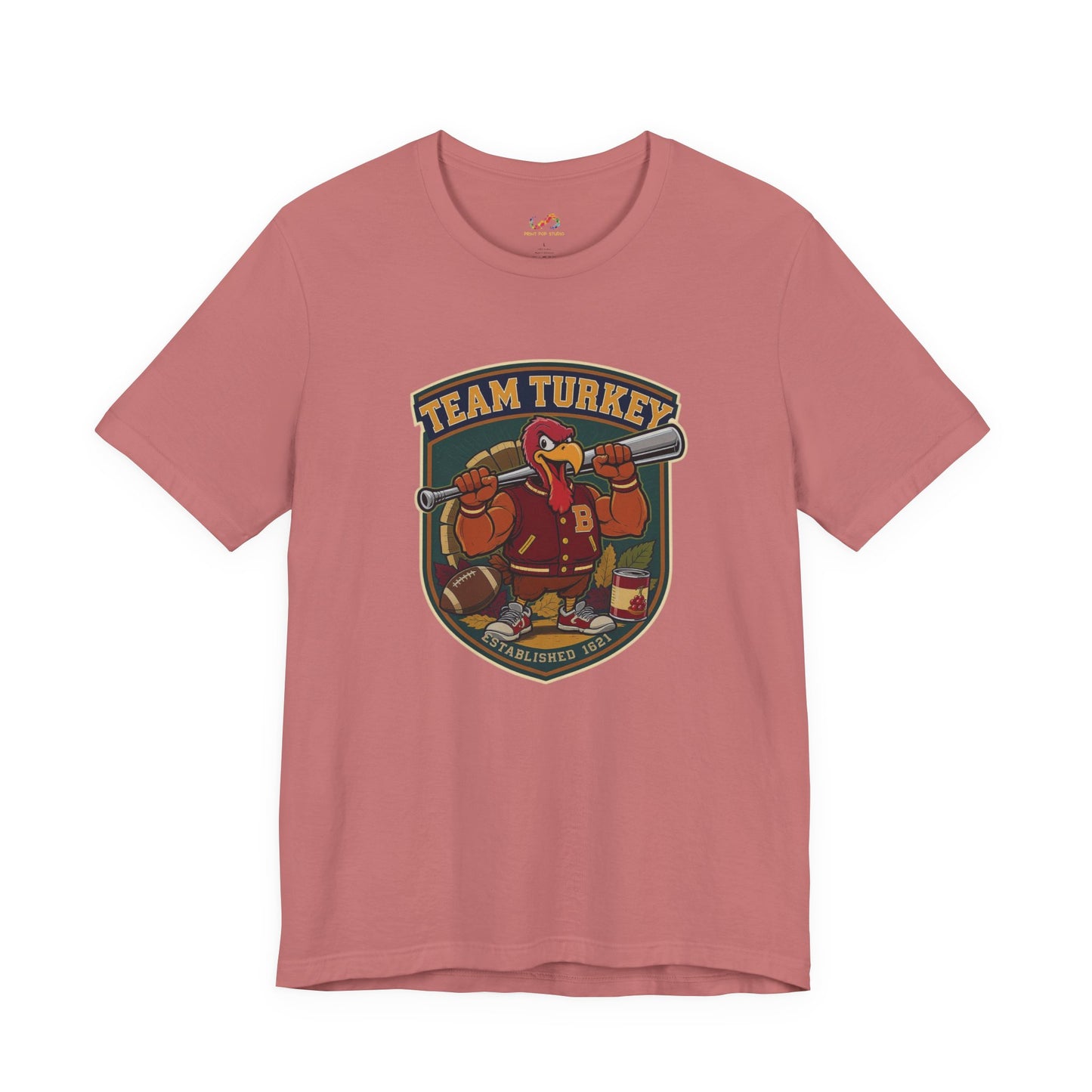 Team Turkey Tee – Thanksgiving Varsity Style Shirt