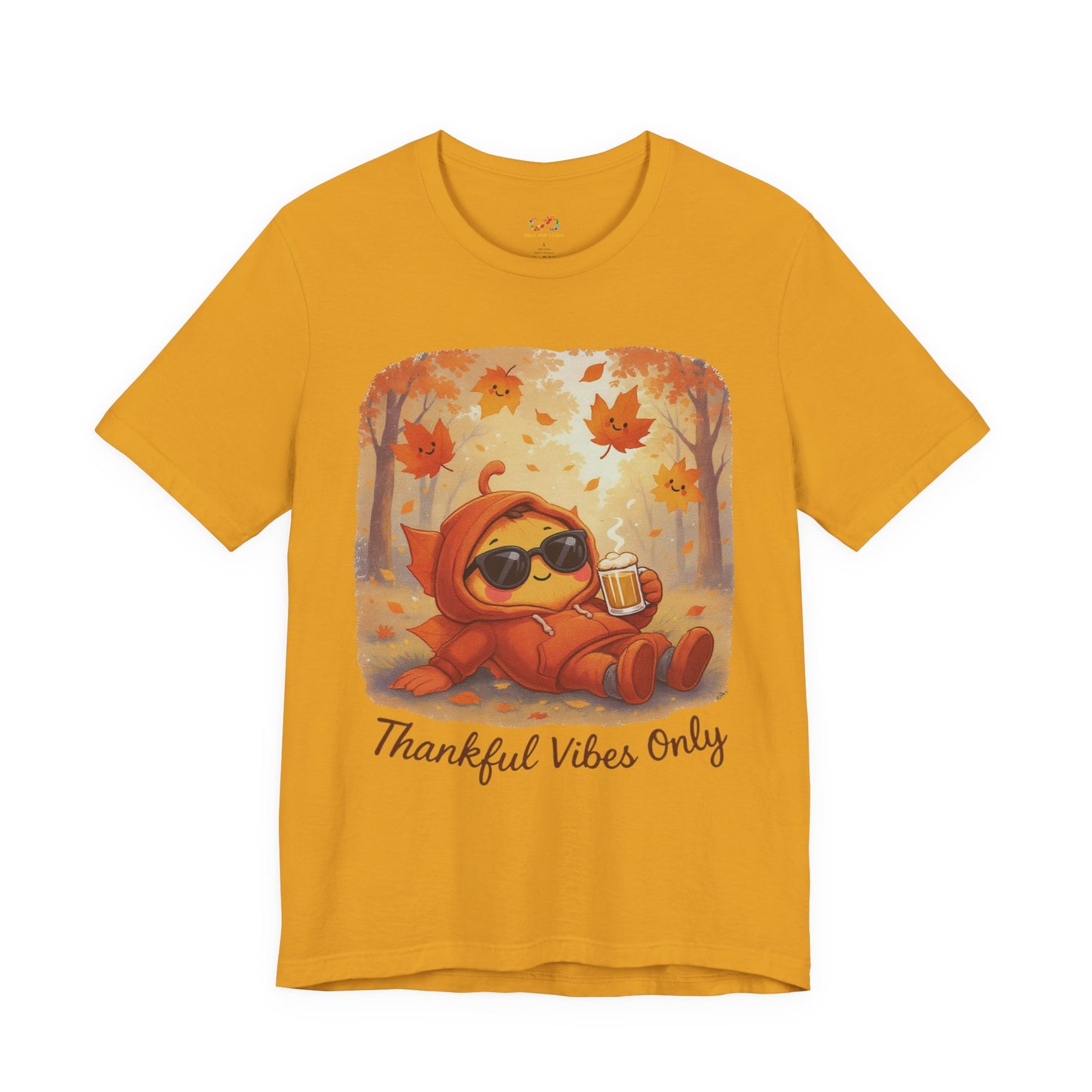 Thankful Vibes Only Tee – Cozy Autumn Leaf Hoodie Graphic