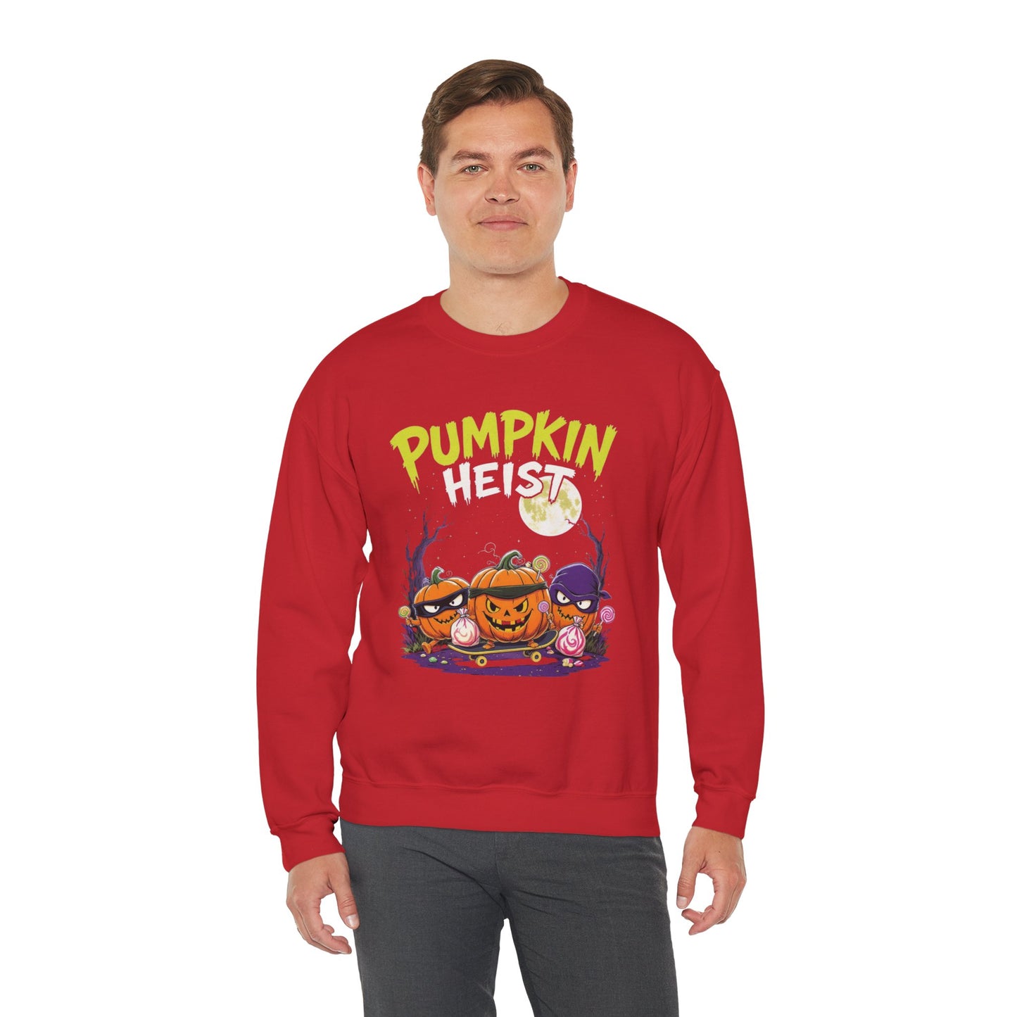 Pumpkin Heist Sweatshirt – Halloween Pumpkin Bandit Pullover
