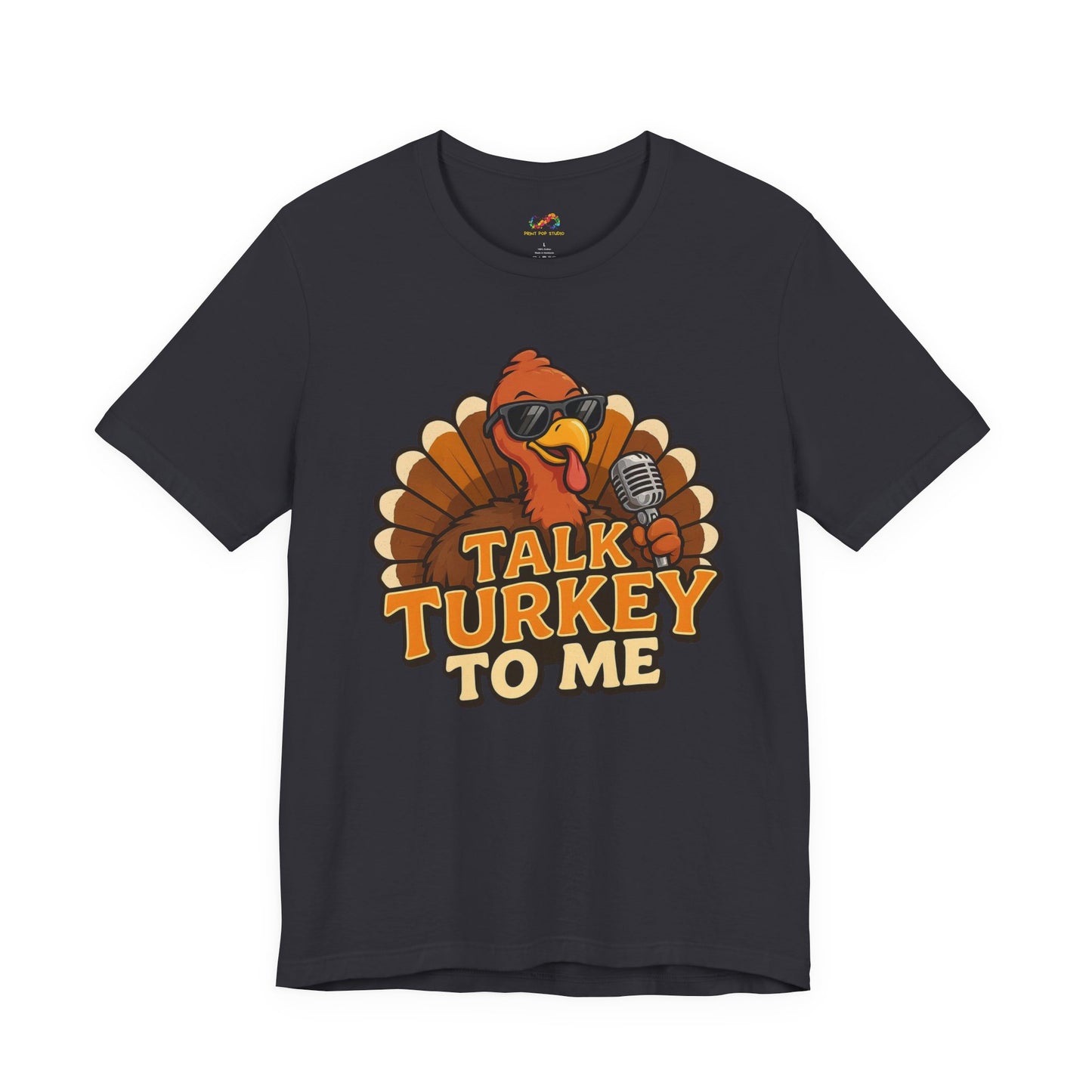 Talk Turkey to Me Tee – Retro Cartoon Turkey Comedian Graphic