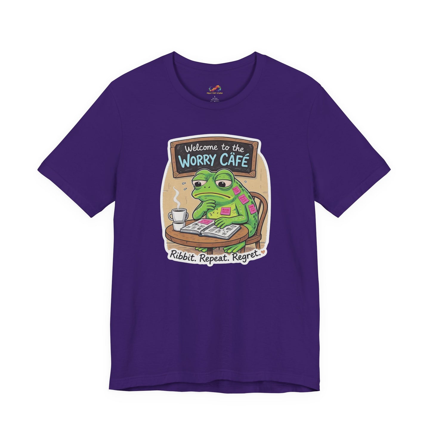 Overthinkin’ Frog – Café Anxiety Tee