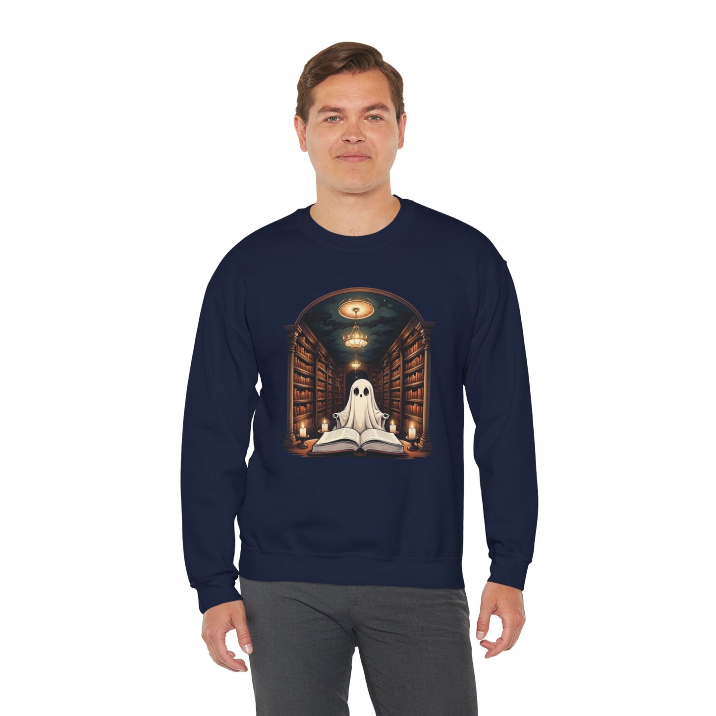 Ghost Stories & Candlelight Sweatshirt – Cozy Haunted Library Pullover