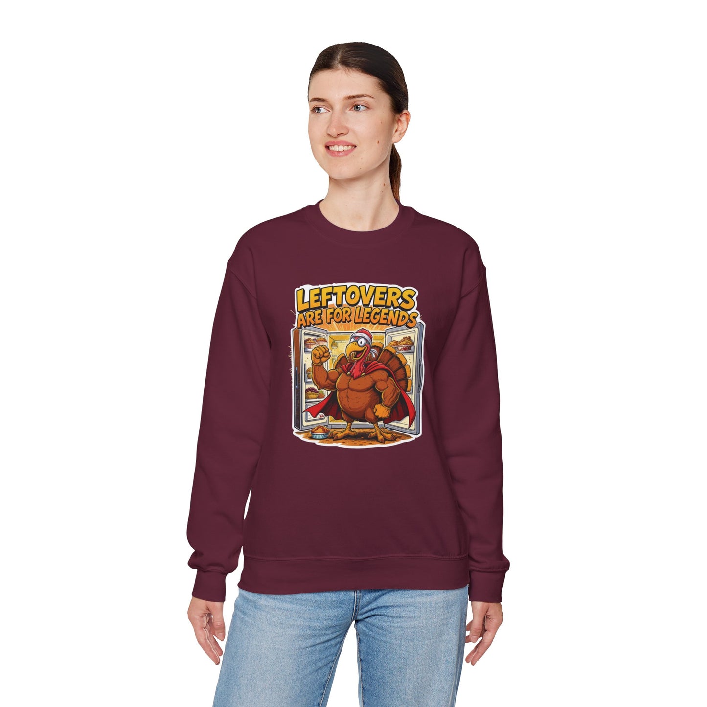 Leftovers Are for Legends Sweatshirt – Funny Thanksgiving Dinner Crewneck