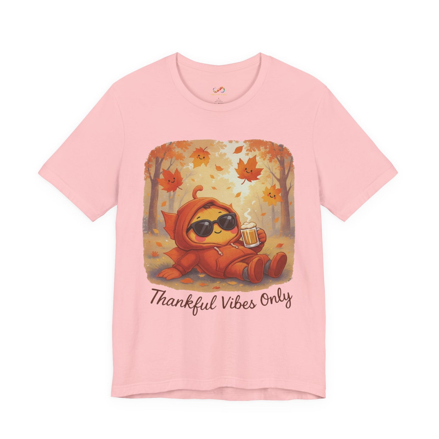 Thankful Vibes Only Tee – Cozy Autumn Leaf Hoodie Graphic