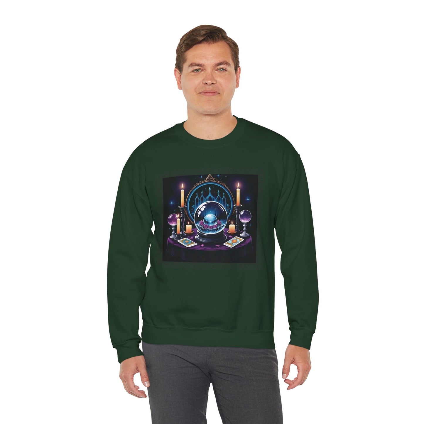 Visions & Velvet Sweatshirt – Gothic Mystical Crystal Ball Shirt