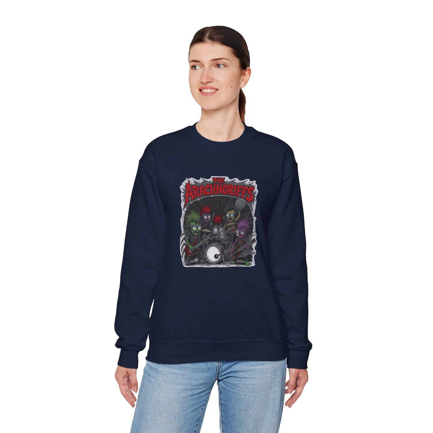 The Arachnoriffs Sweatshirt – Punk Rock Spider Band Graphic