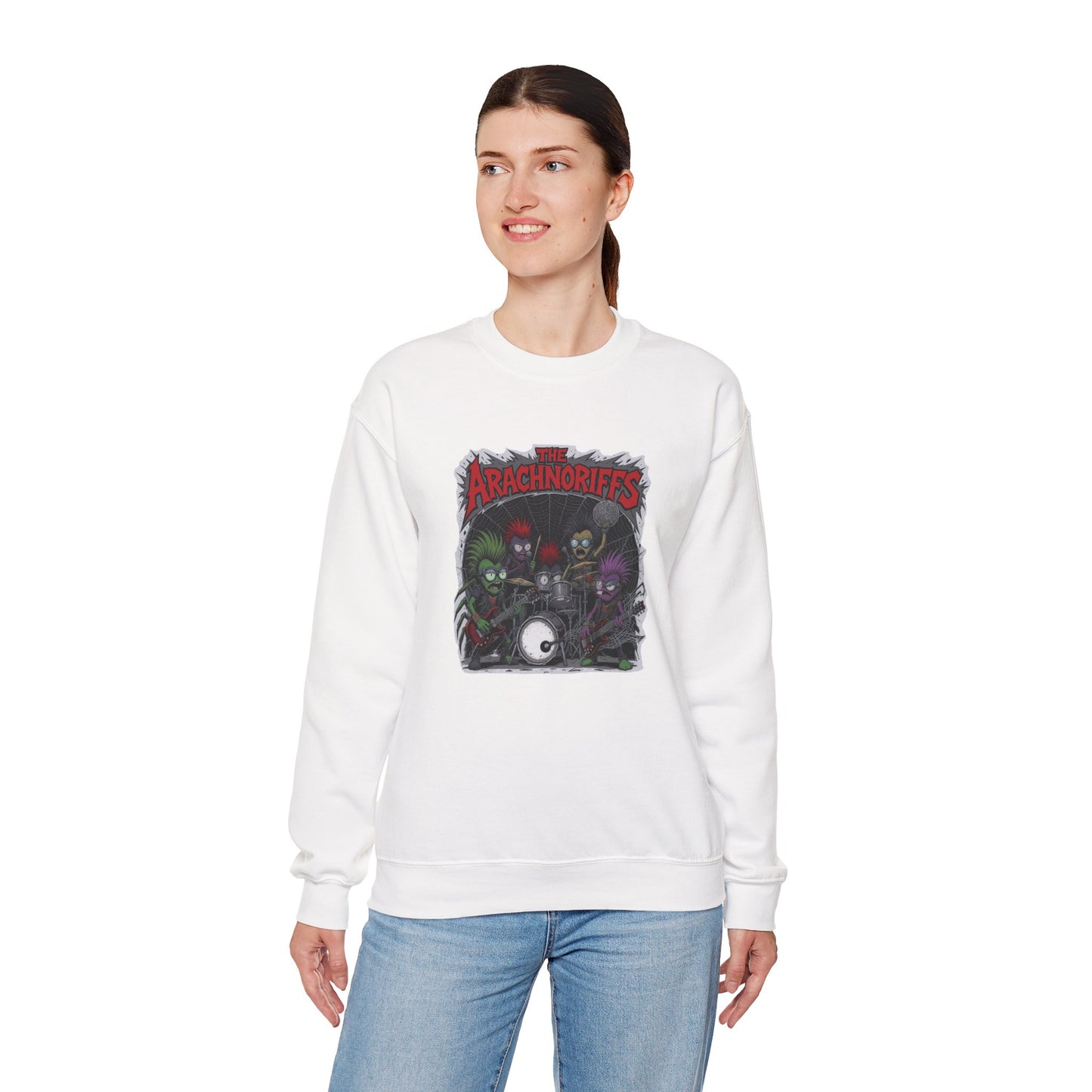 The Arachnoriffs Sweatshirt – Punk Rock Spider Band Graphic