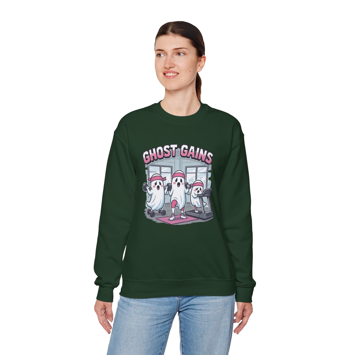 Ghost Gains Sweatshirt – Retro Fitness Ghosts Pullover